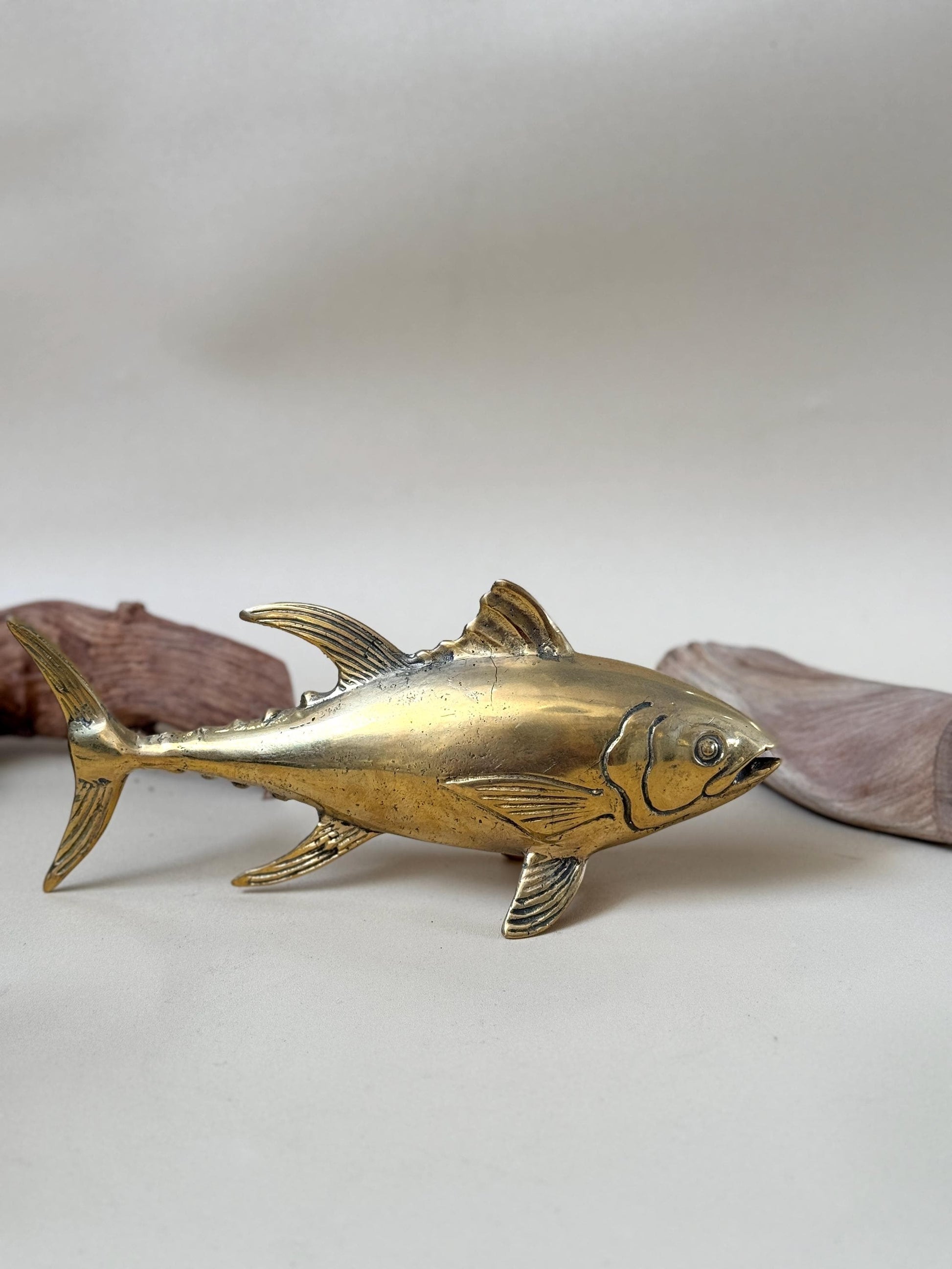 Gold Brass Fish Statue