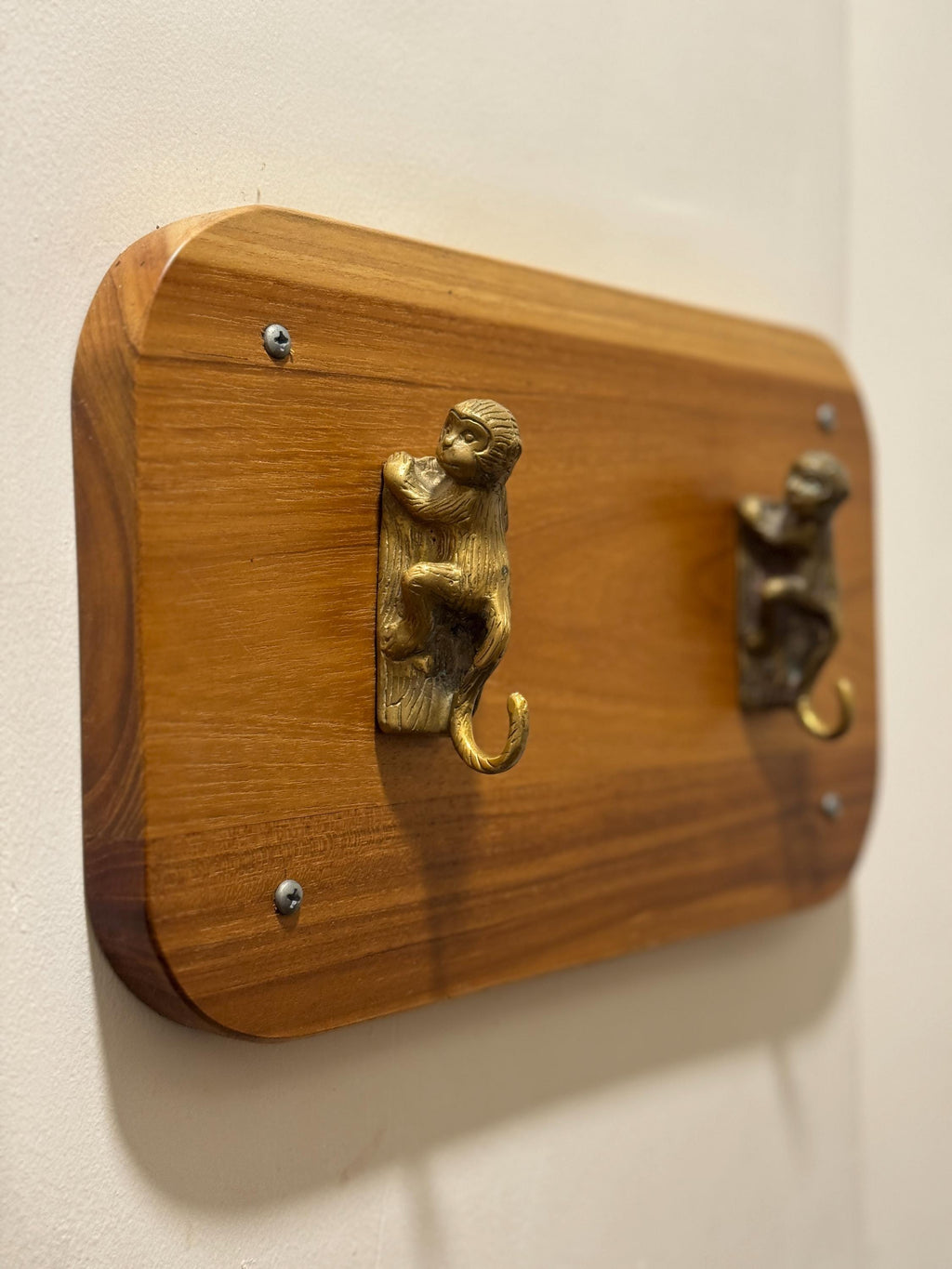 Handcrafted Brass Monkey Hook | Vintage Wall Decor & Towel Holder