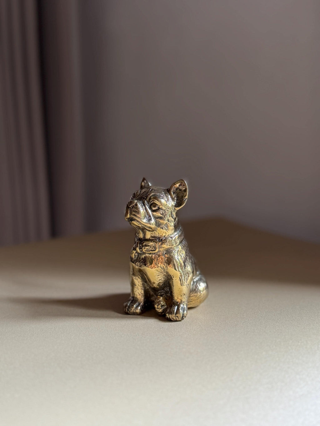 Brass French Bulldog Figurine