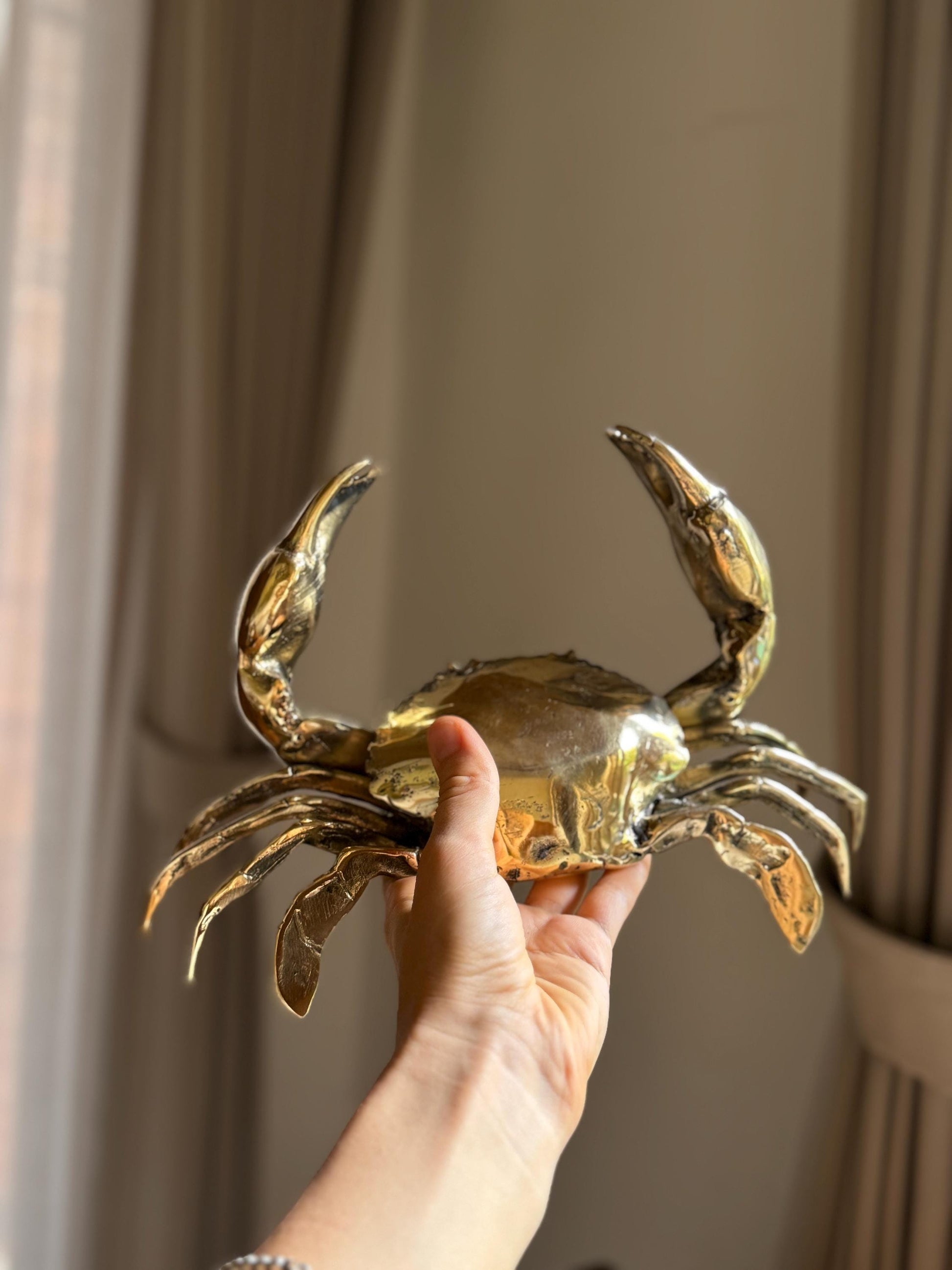 Brass Crab Figurine