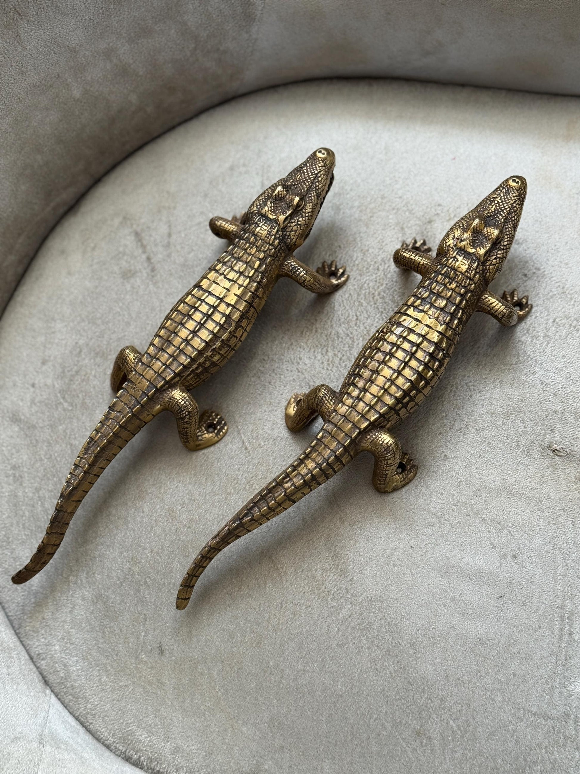Brass Alligator Door Handle