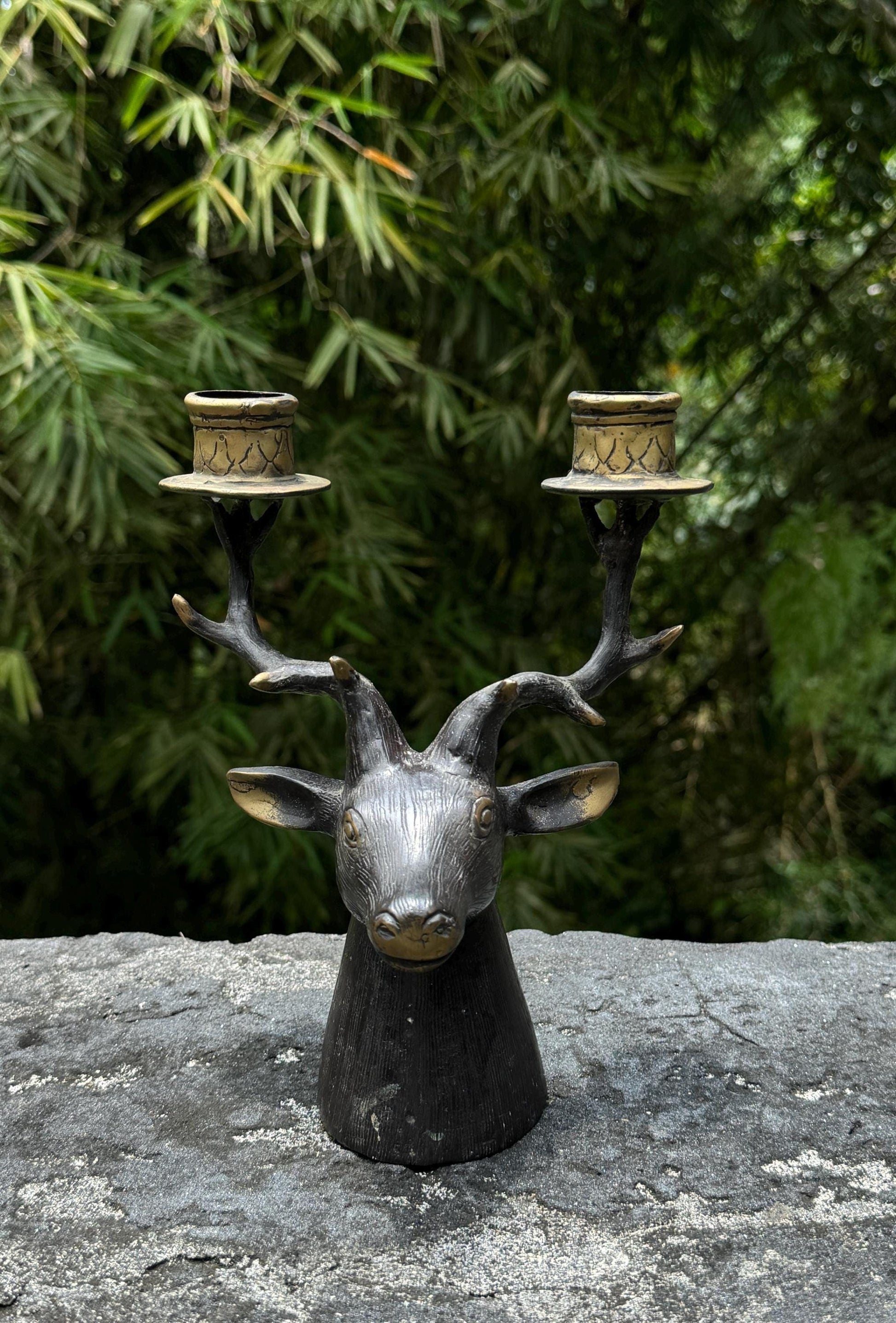 Brass Deer Candleholder