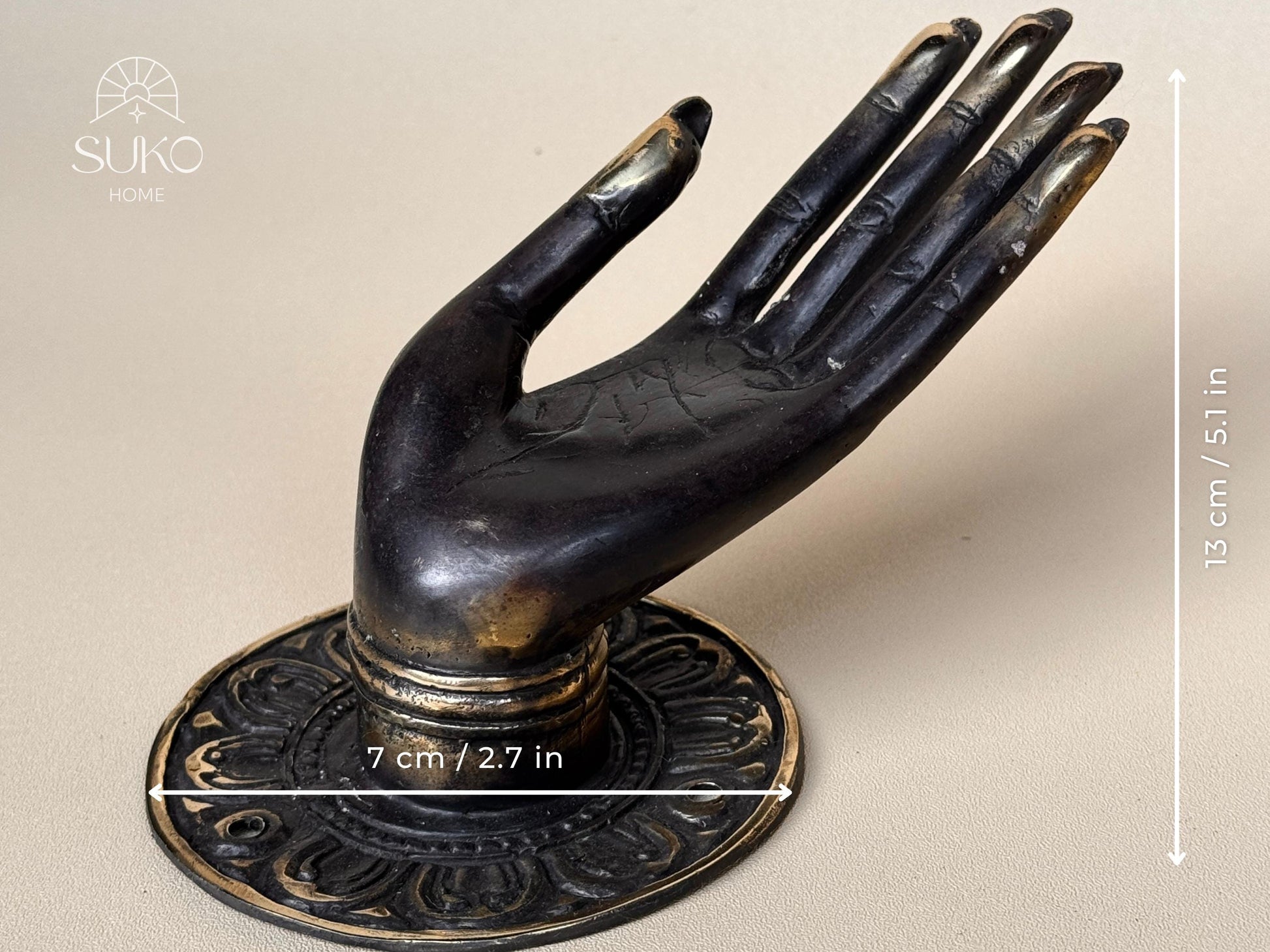 Brass Mudra Hand Hook