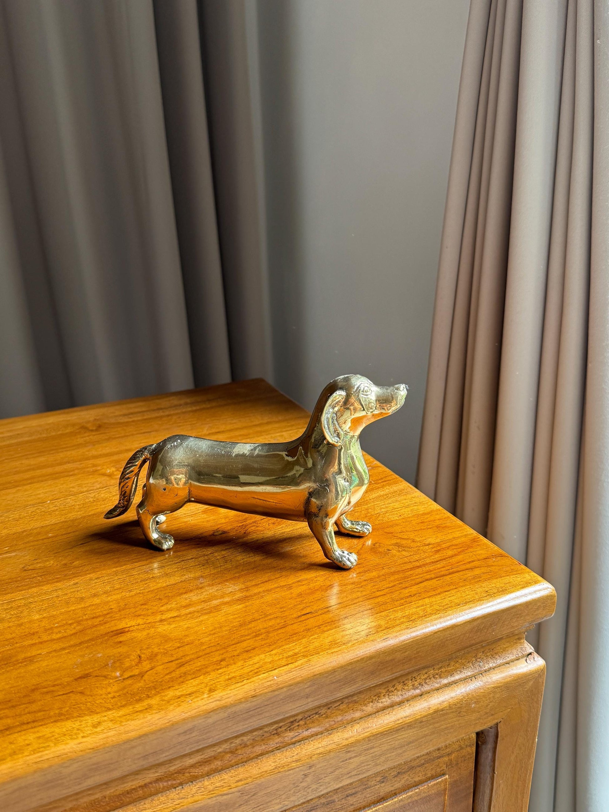 Brass Dachshund Figurine