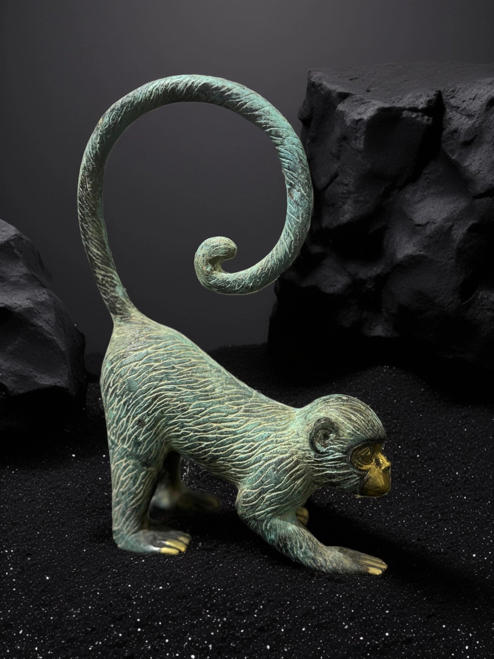 Handcrafted Brass Monkey Figurine