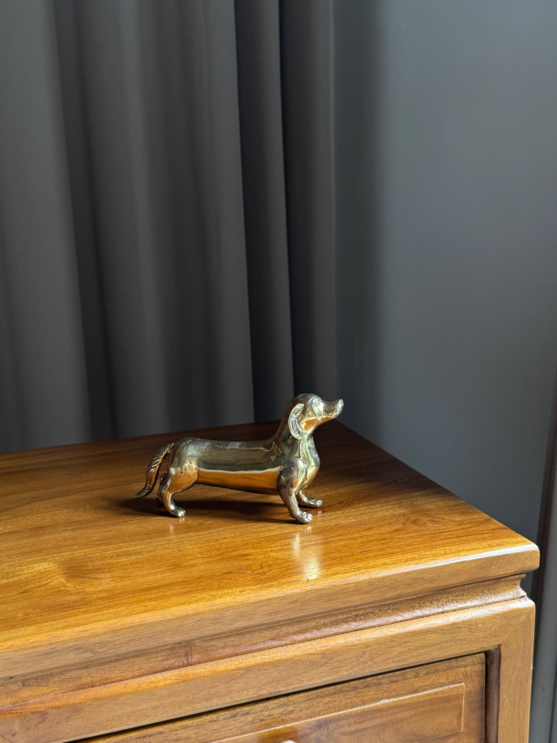 Brass Dachshund Figurine