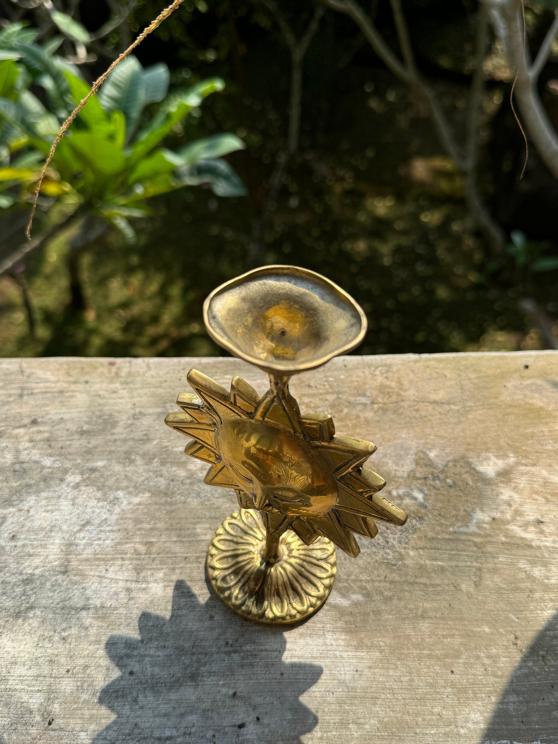 Bali Celestial Brass Sun Candleholder, Bali – Vintage Decor