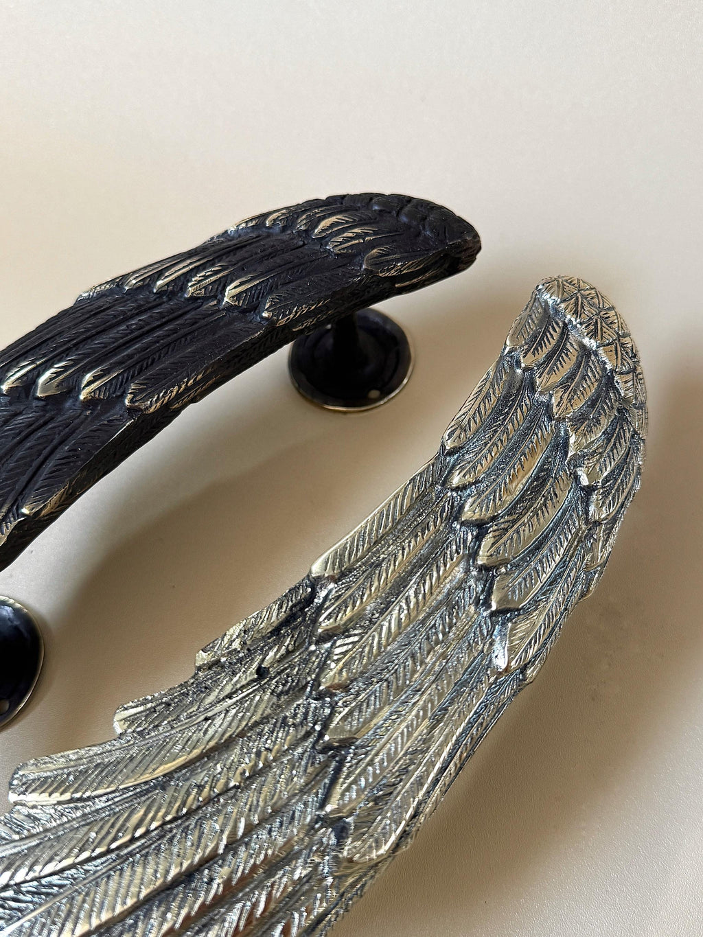 Brass Angel Wings Door Handle