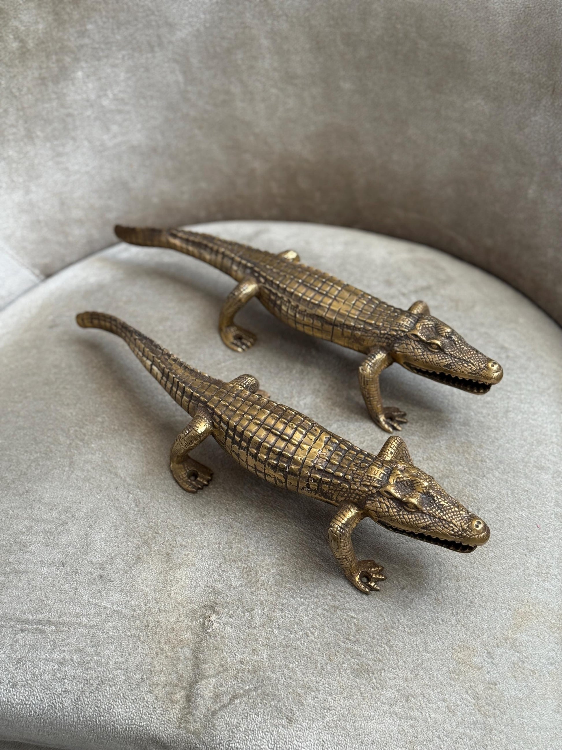 Brass Alligator Door Handle