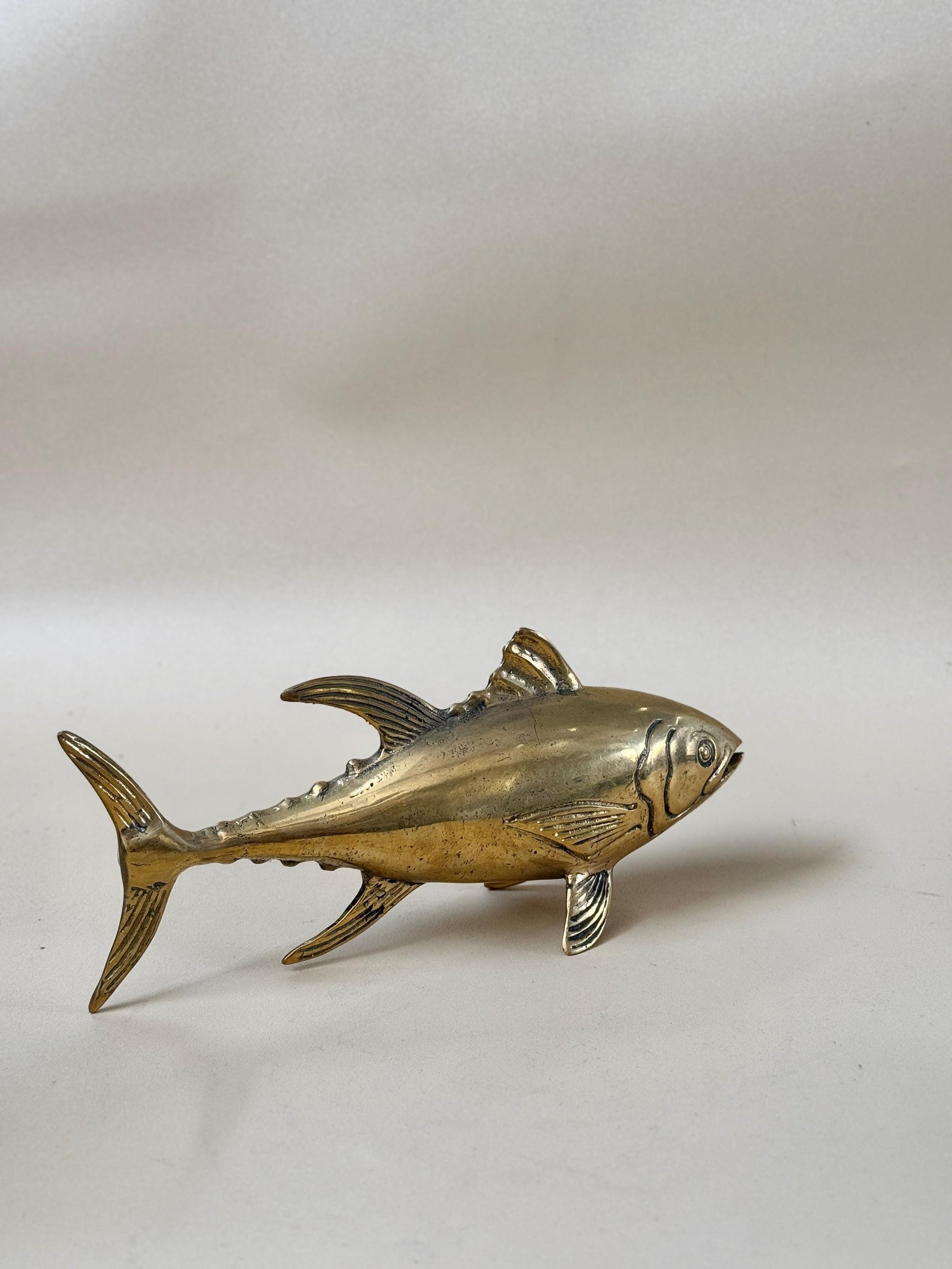 Gold Brass Fish Statue