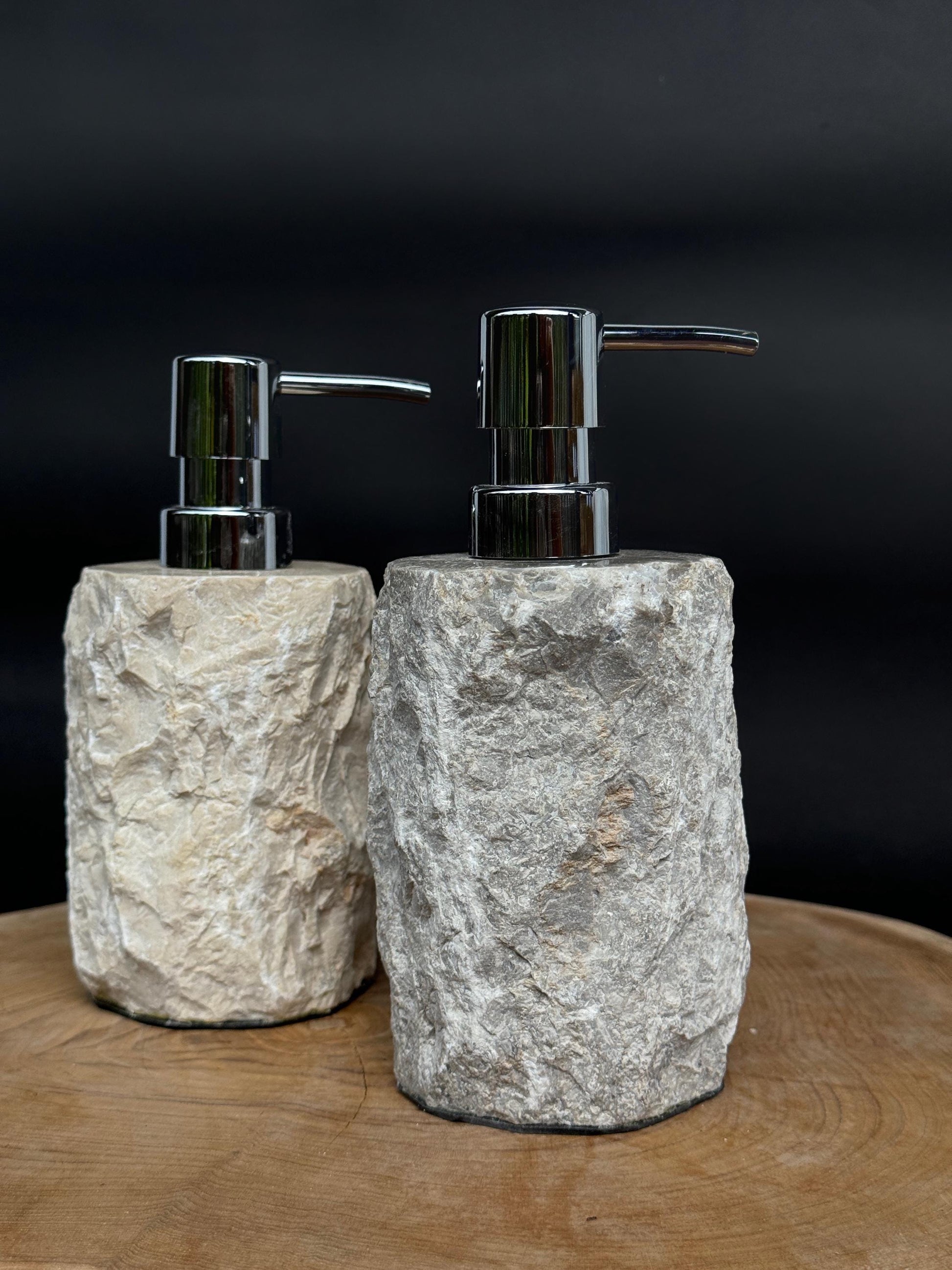 Beige Natural Stone Soap Dispenser