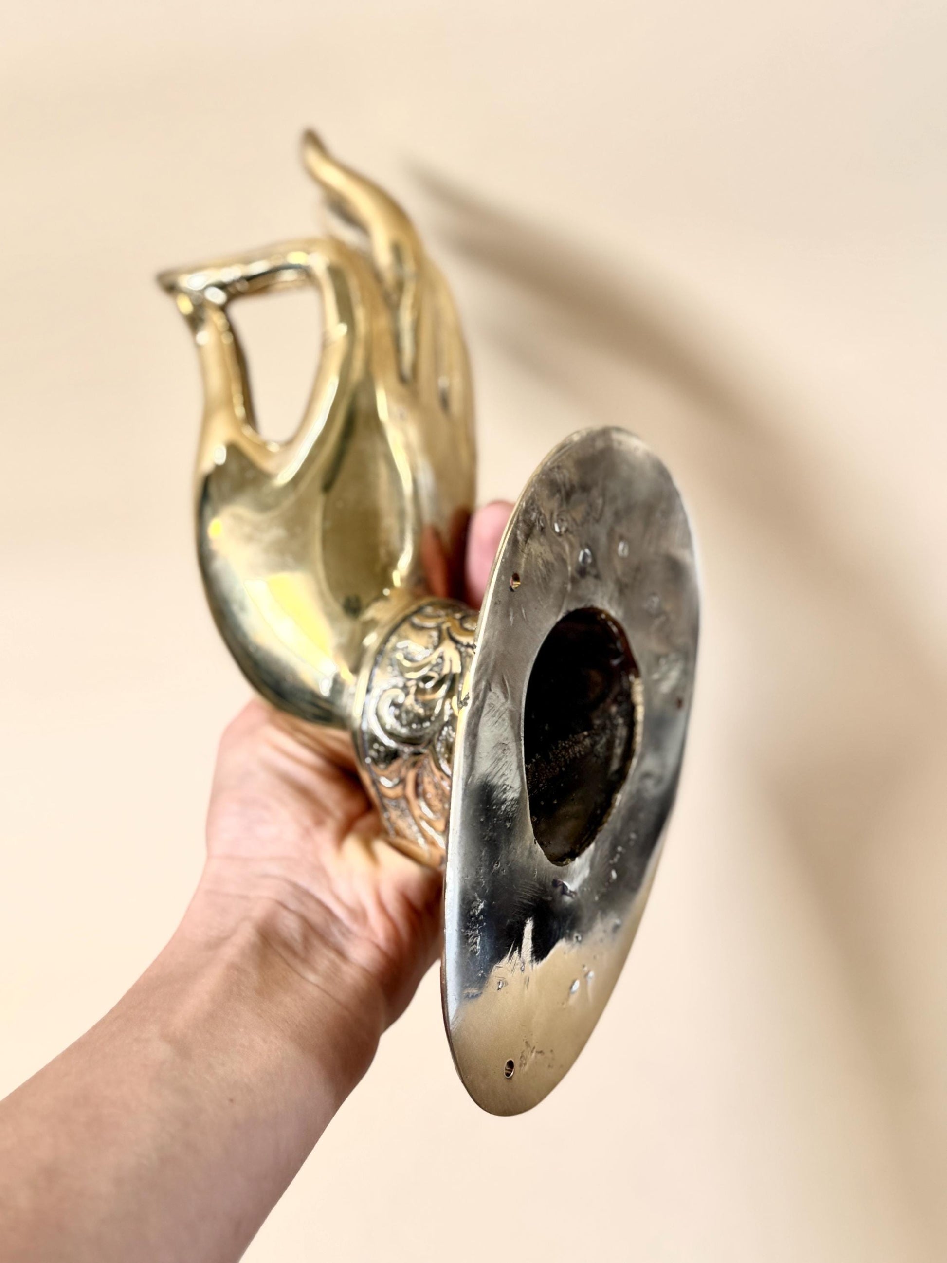 Brass Mudra Hand Door Handle