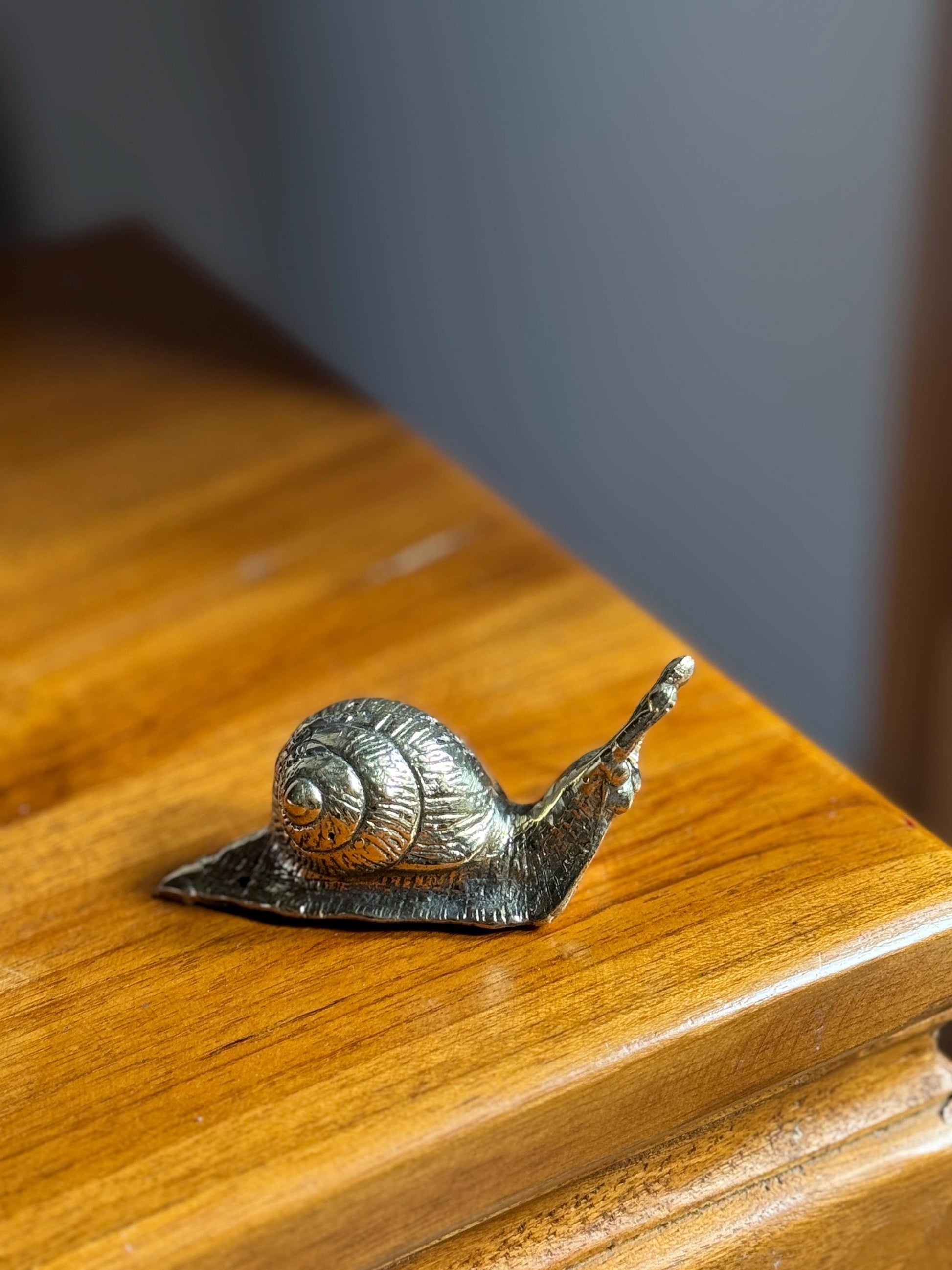 Brass Garden Snails