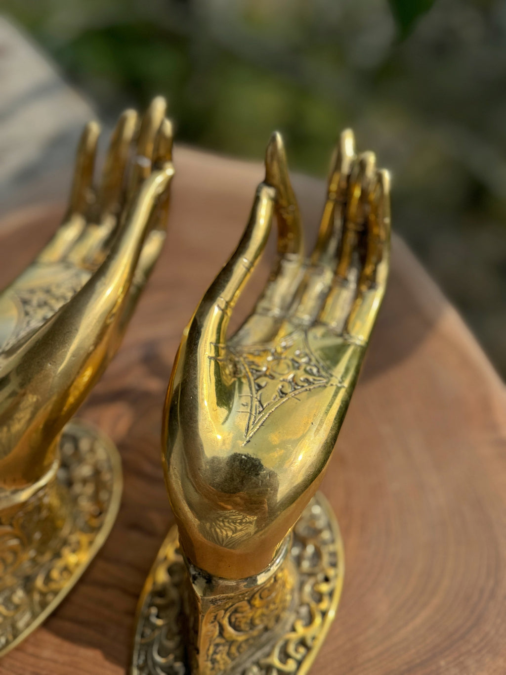 Big Golden Hand Door Handles