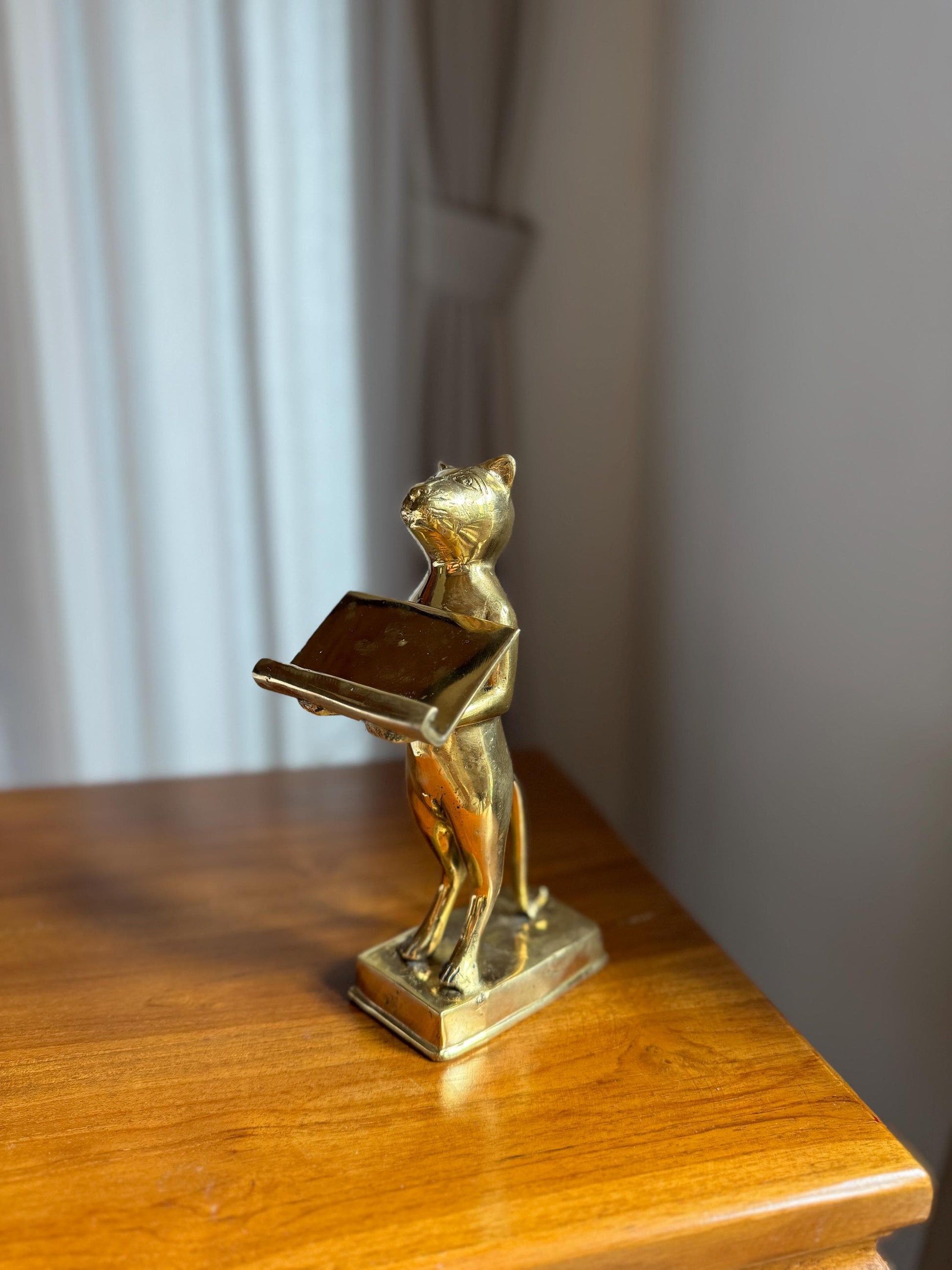 Brass Cat Cardholder