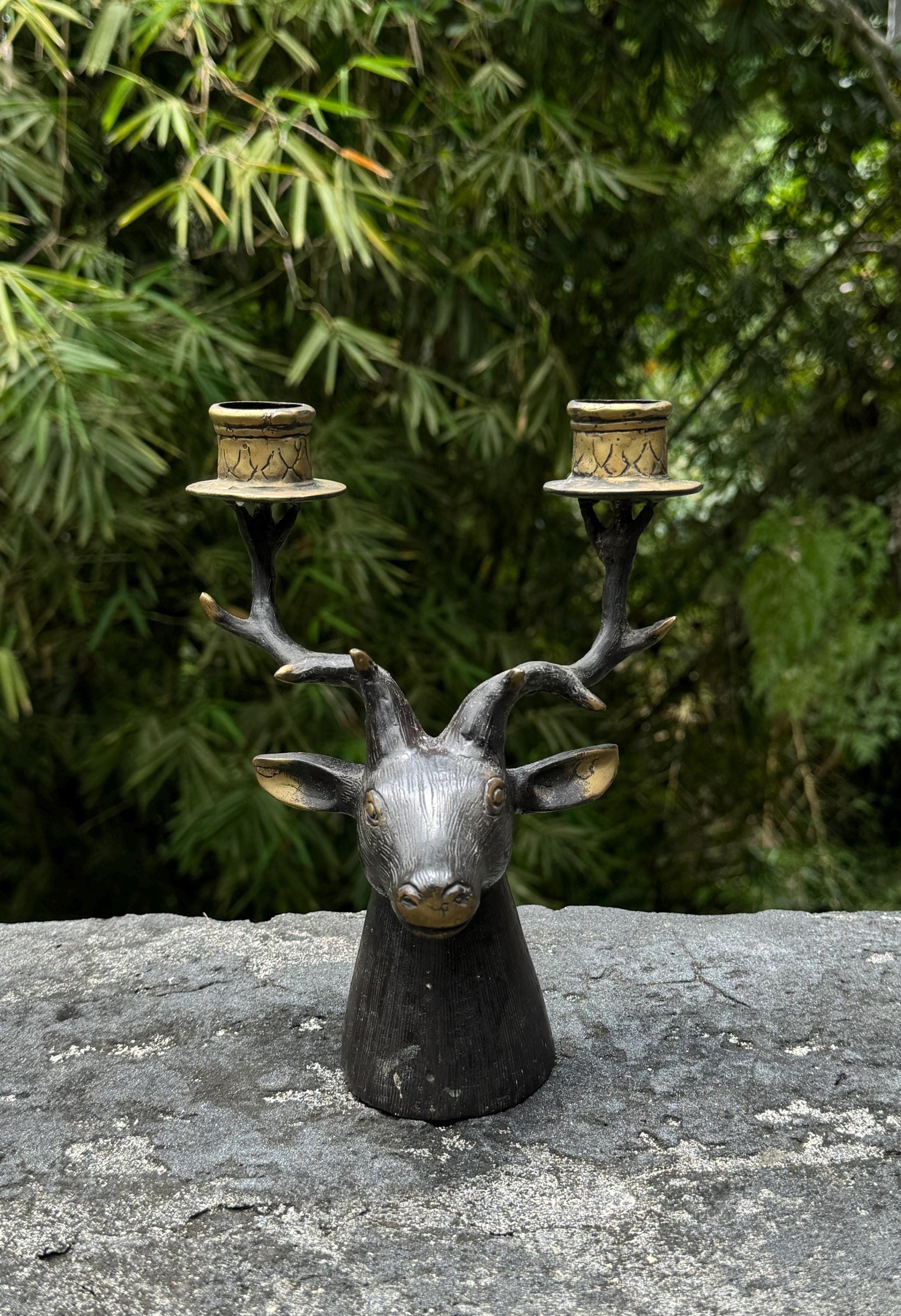 Brass Deer Candleholder