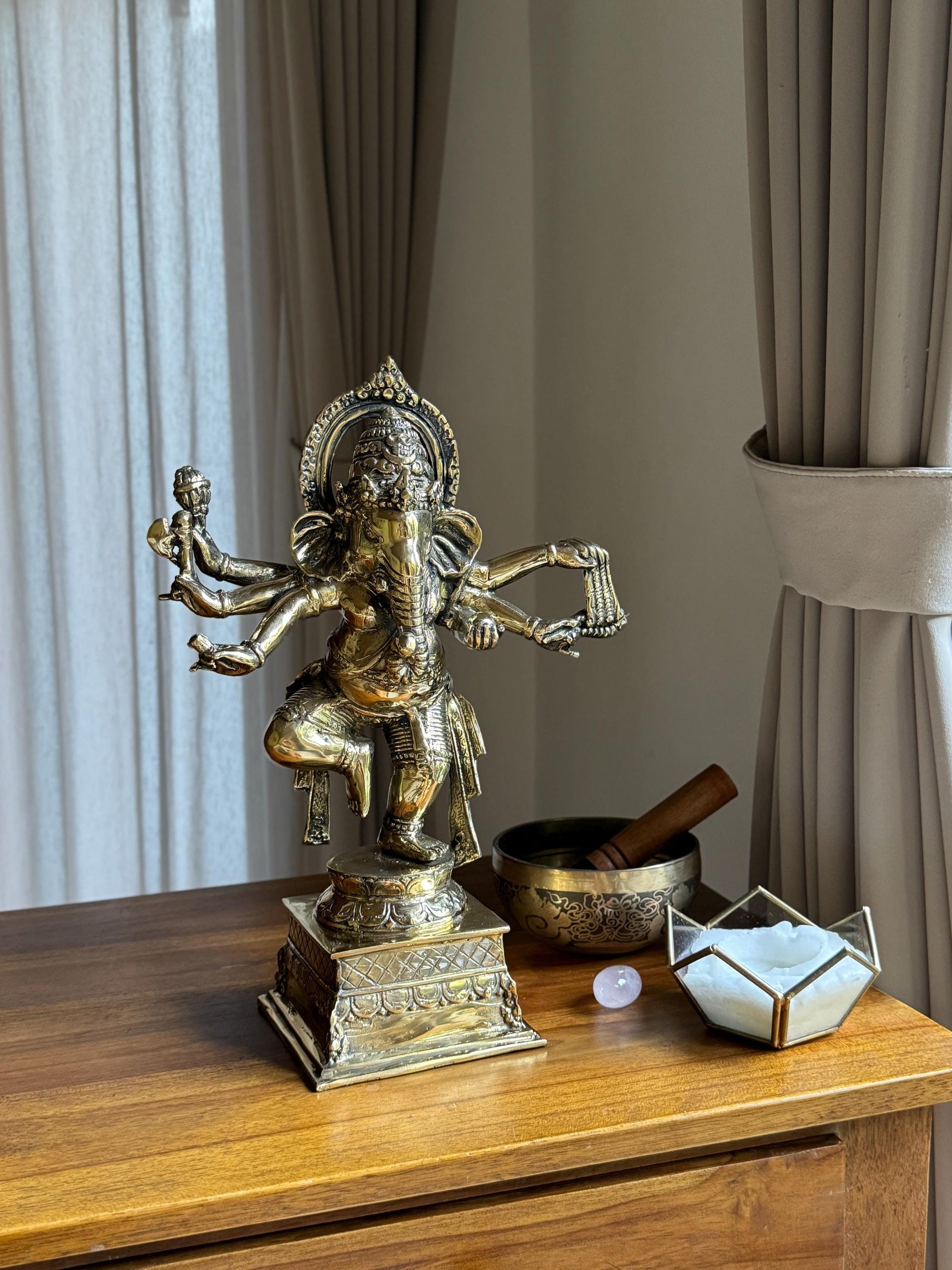 Dancing Ganesha Brass Statue