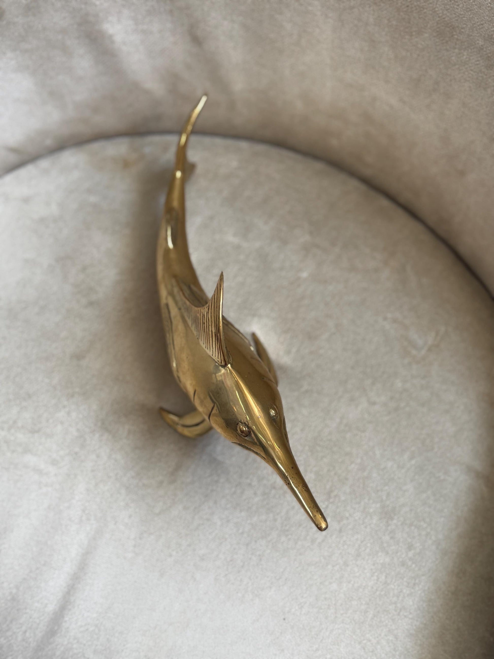 Gold Brass Fish Statue
