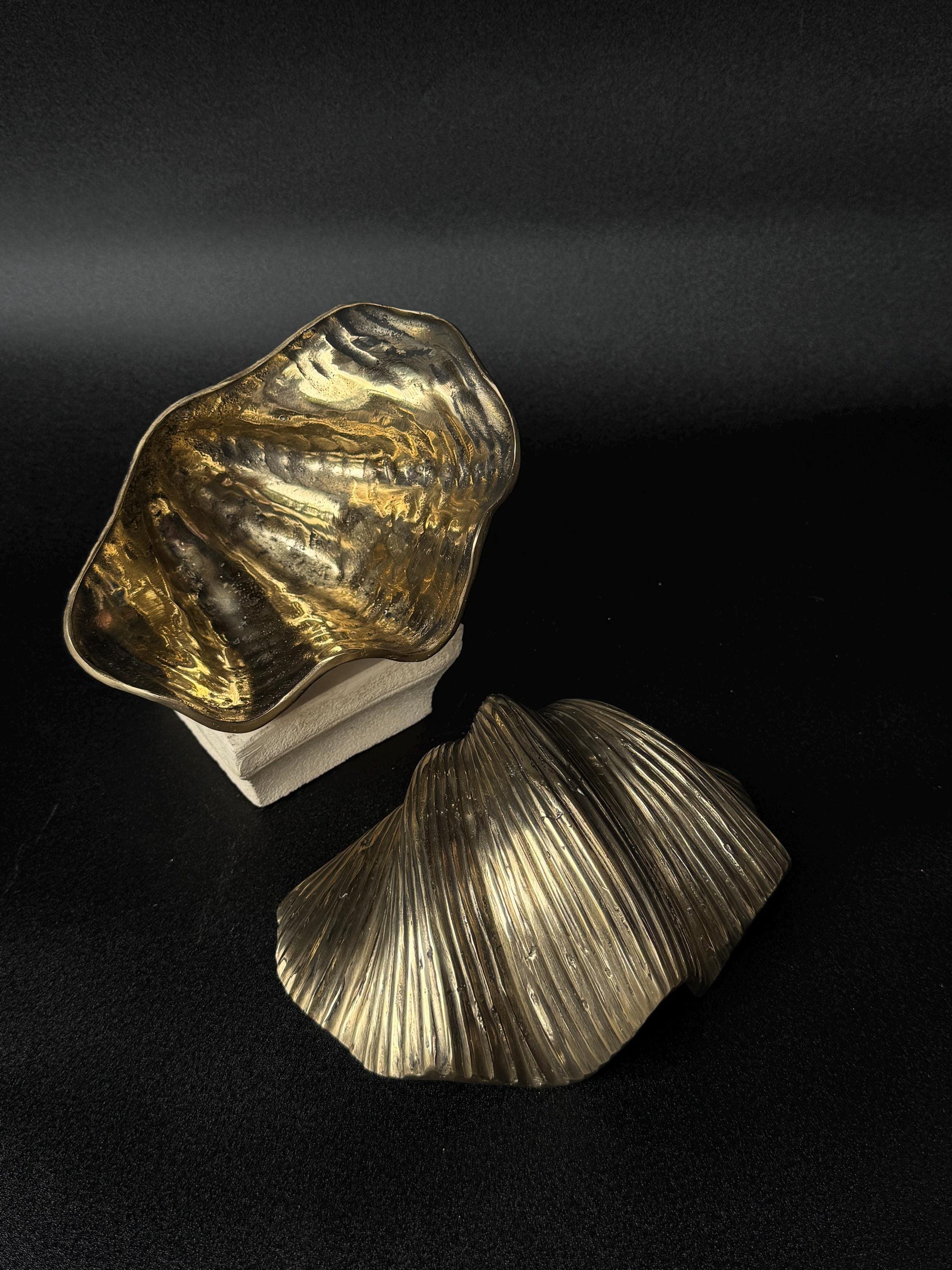Brass Clam Shell Jewelry Dish