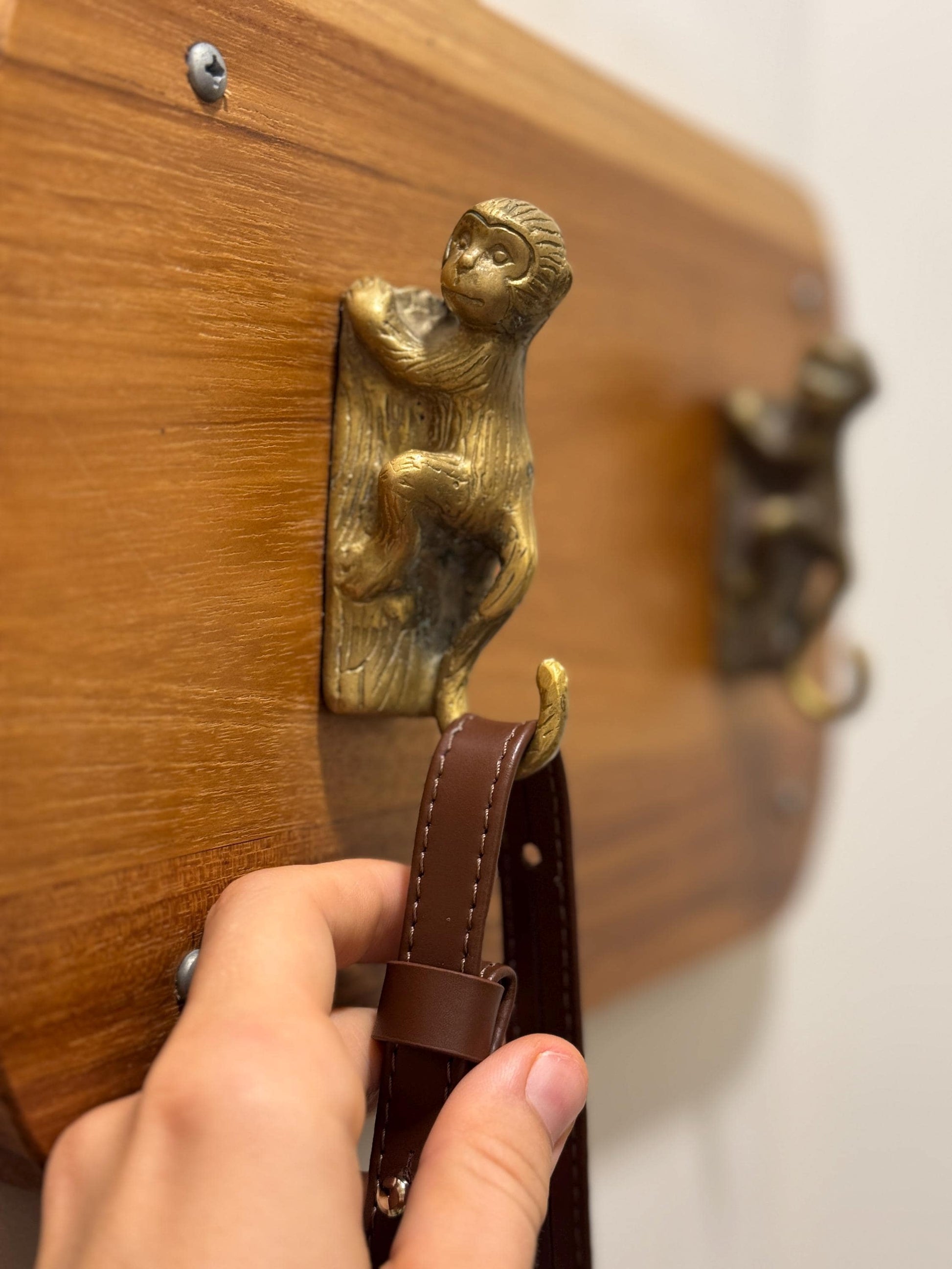 Handcrafted Brass Monkey Hook | Vintage Wall Decor & Towel Holder