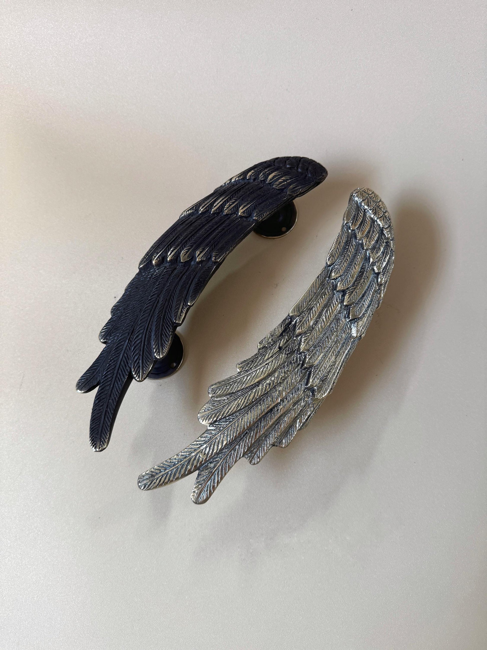 Brass Angel Wings Door Handle
