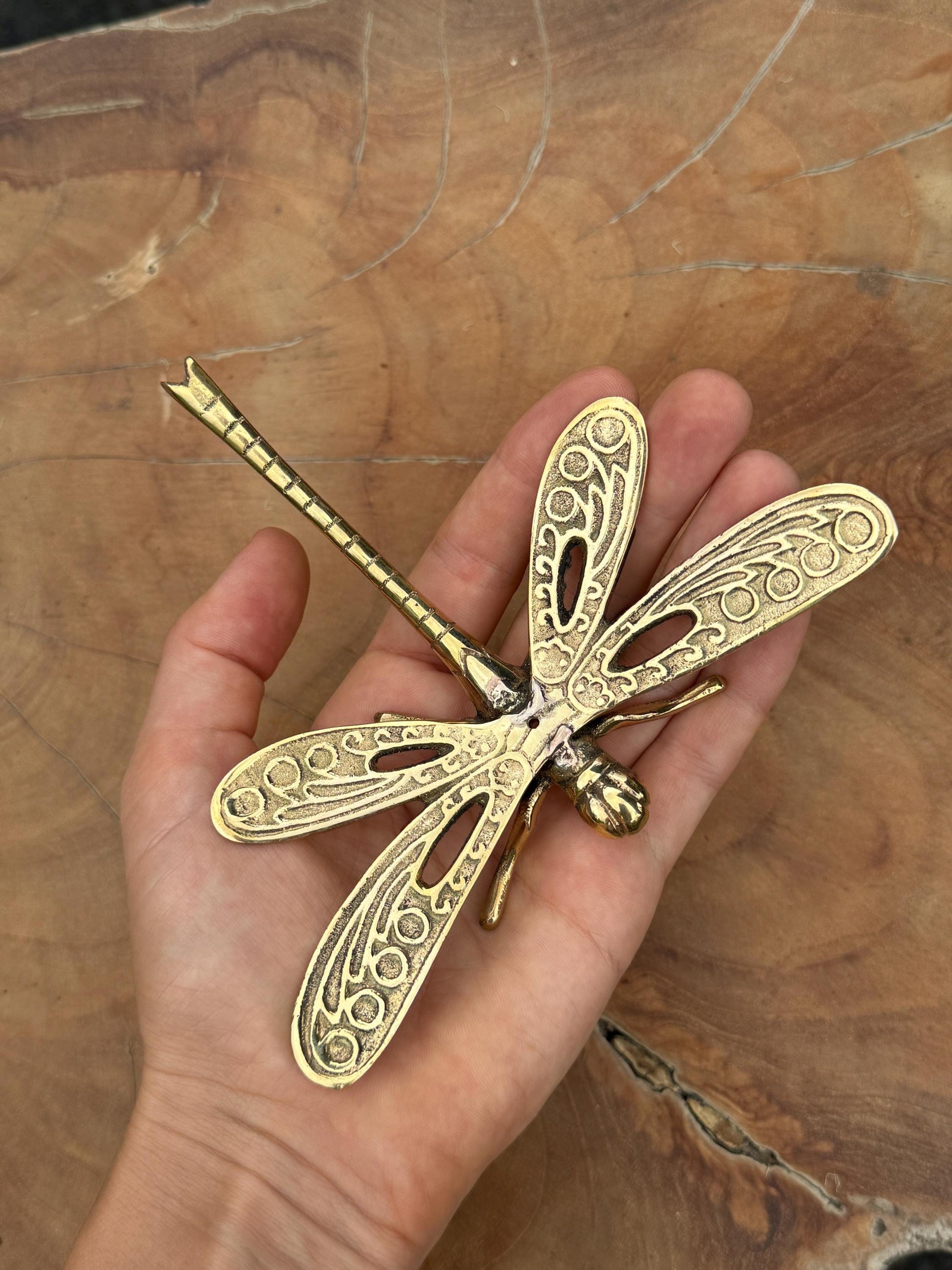 Brass Handcrafted Dragonfly Incense Stick Holder
