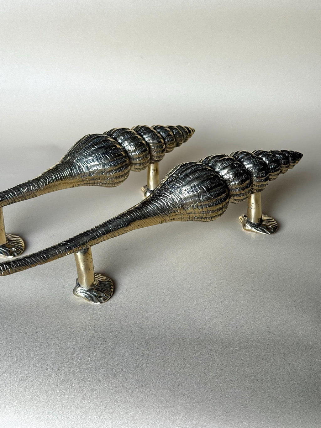 Seashell Brass Door Handle