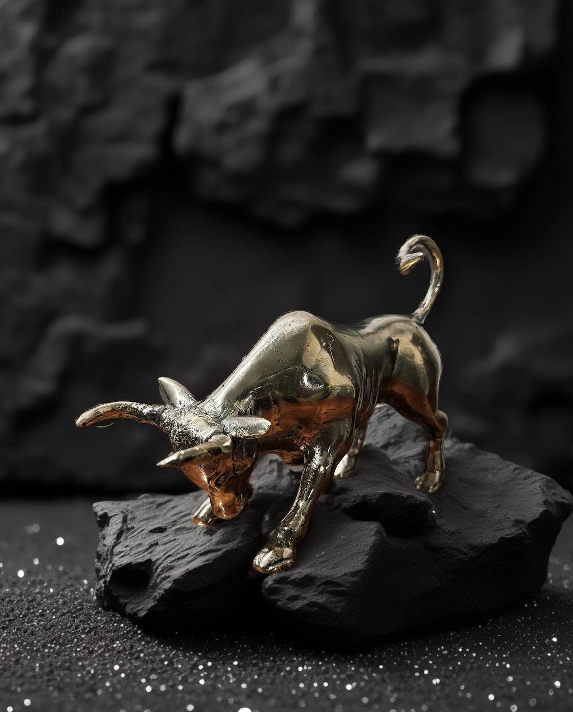 Golden Bull Sculpture