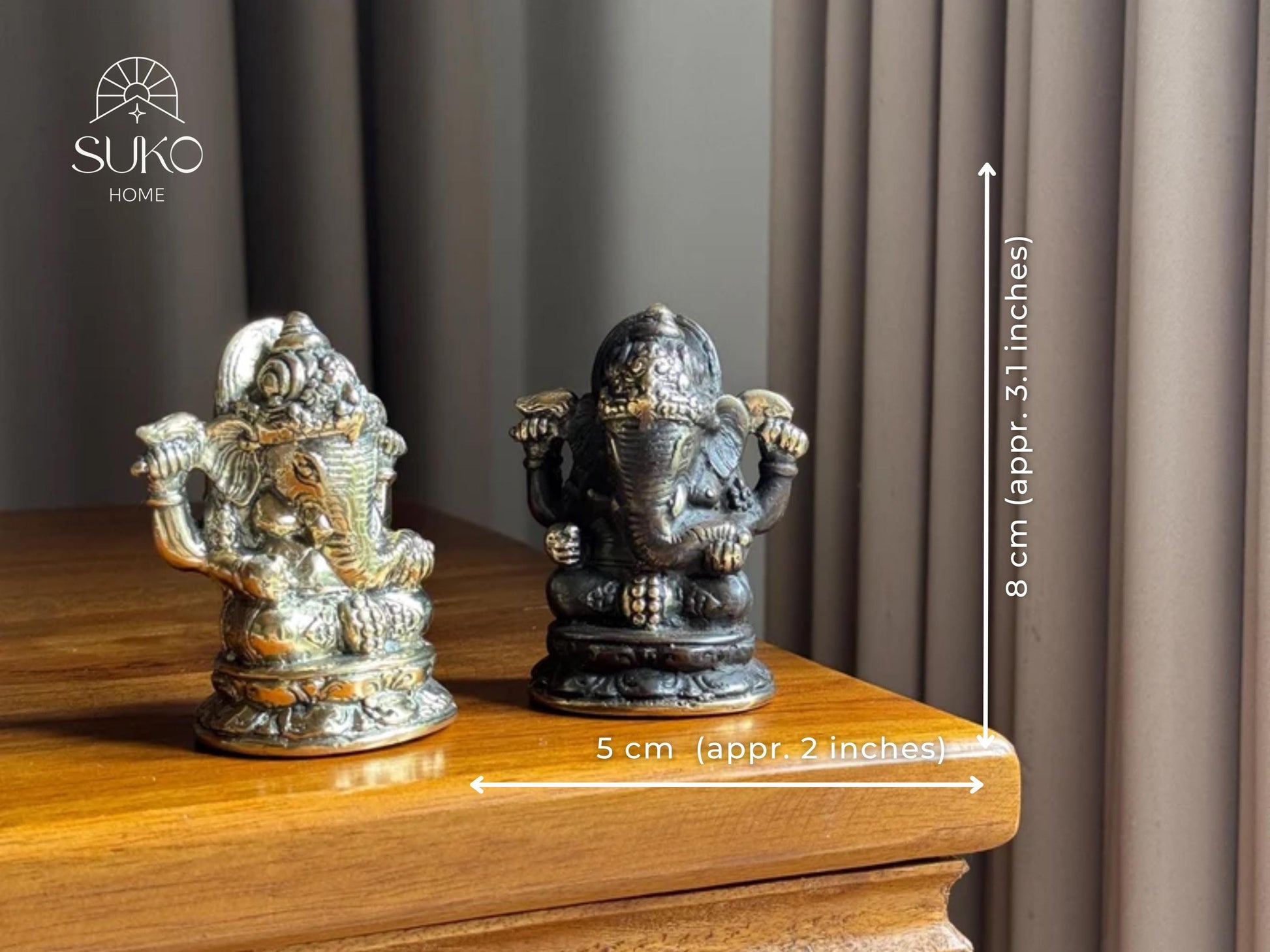 Brass Ganesha Statue Set