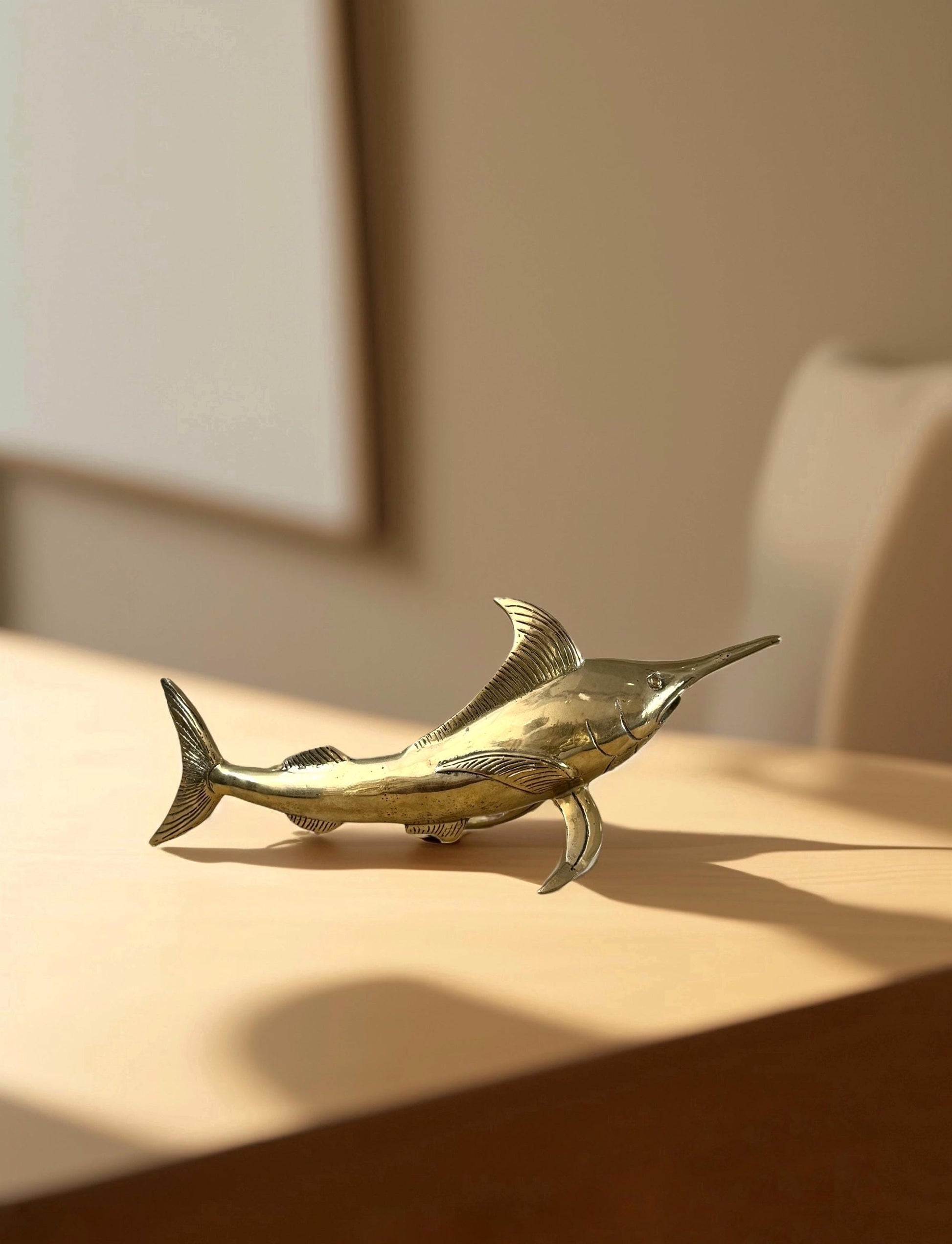 Gold Brass Fish Statue