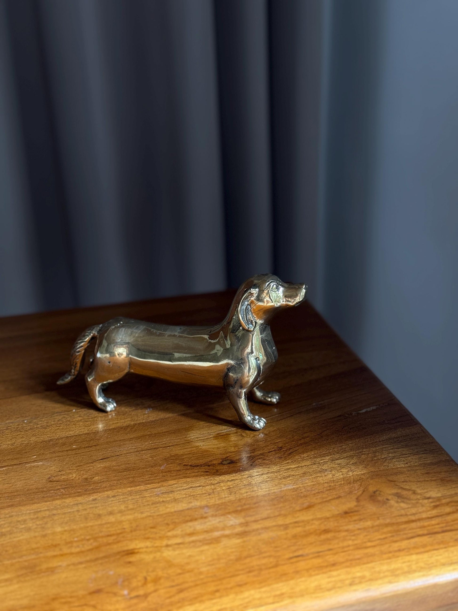 Brass Dachshund Figurine