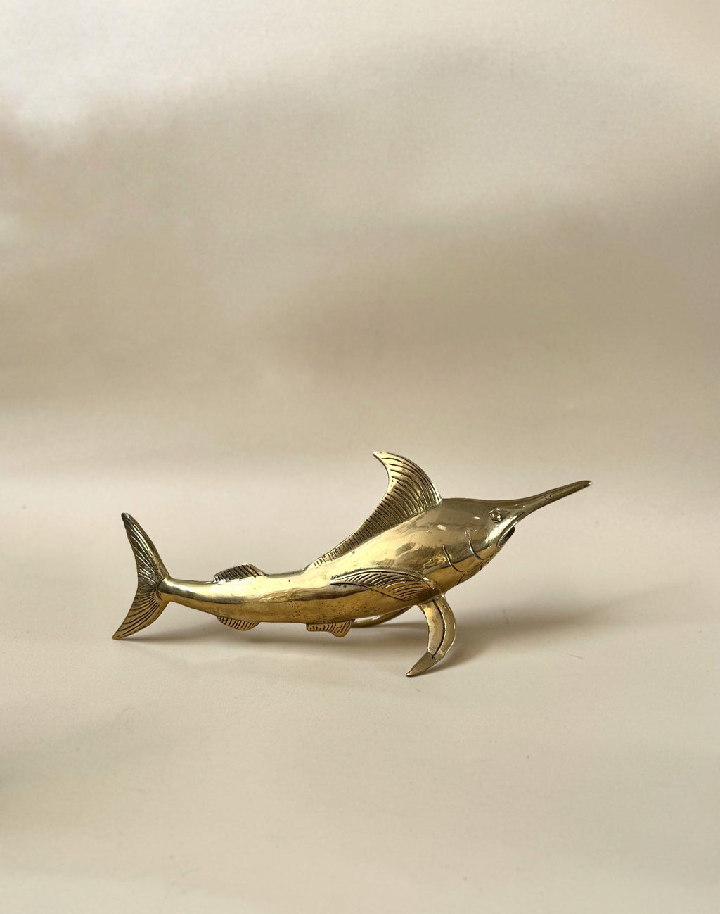 Gold Brass Fish Statue