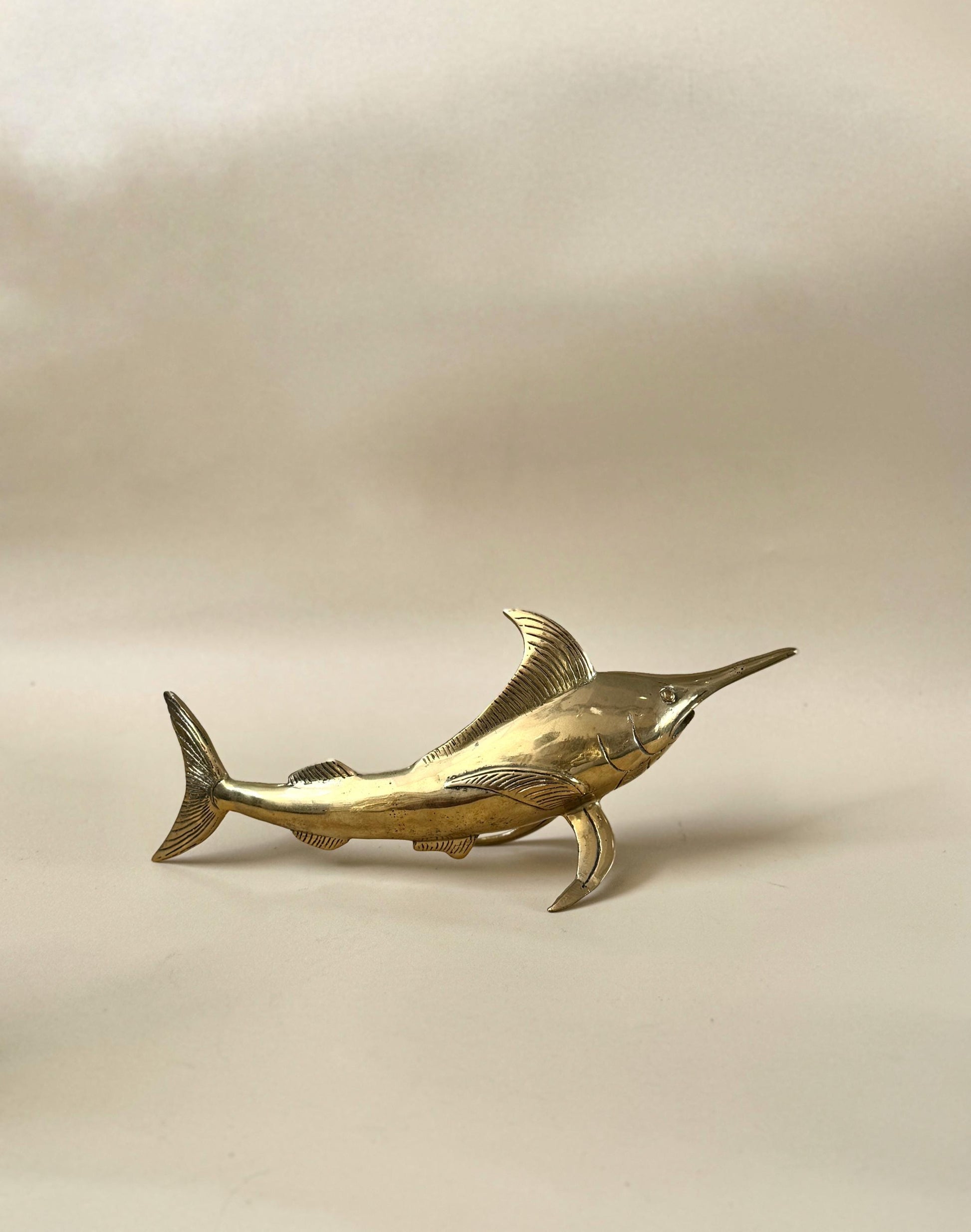 Gold Brass Fish Statue