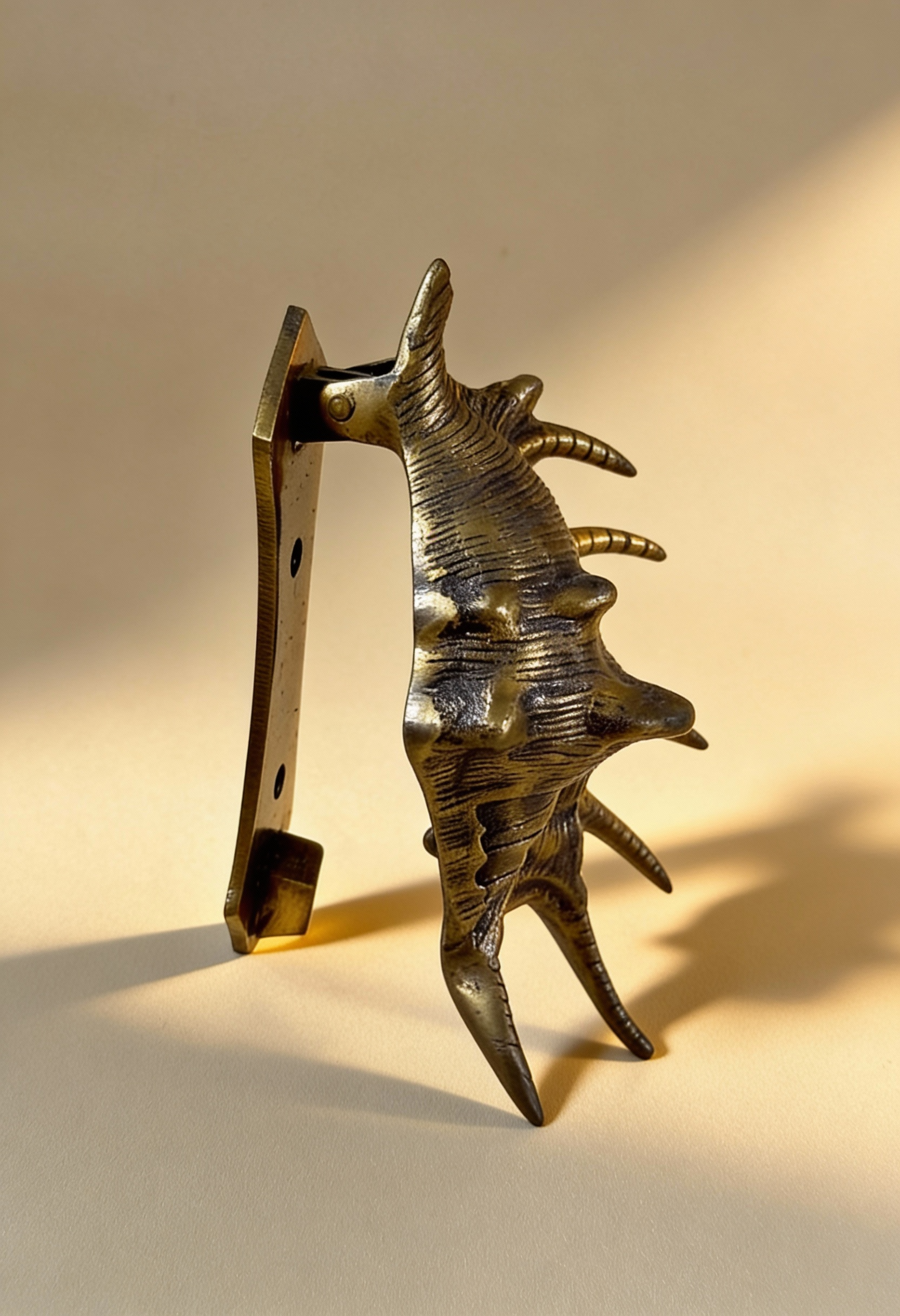 Vintage Brass Conch Shell Door Knocker