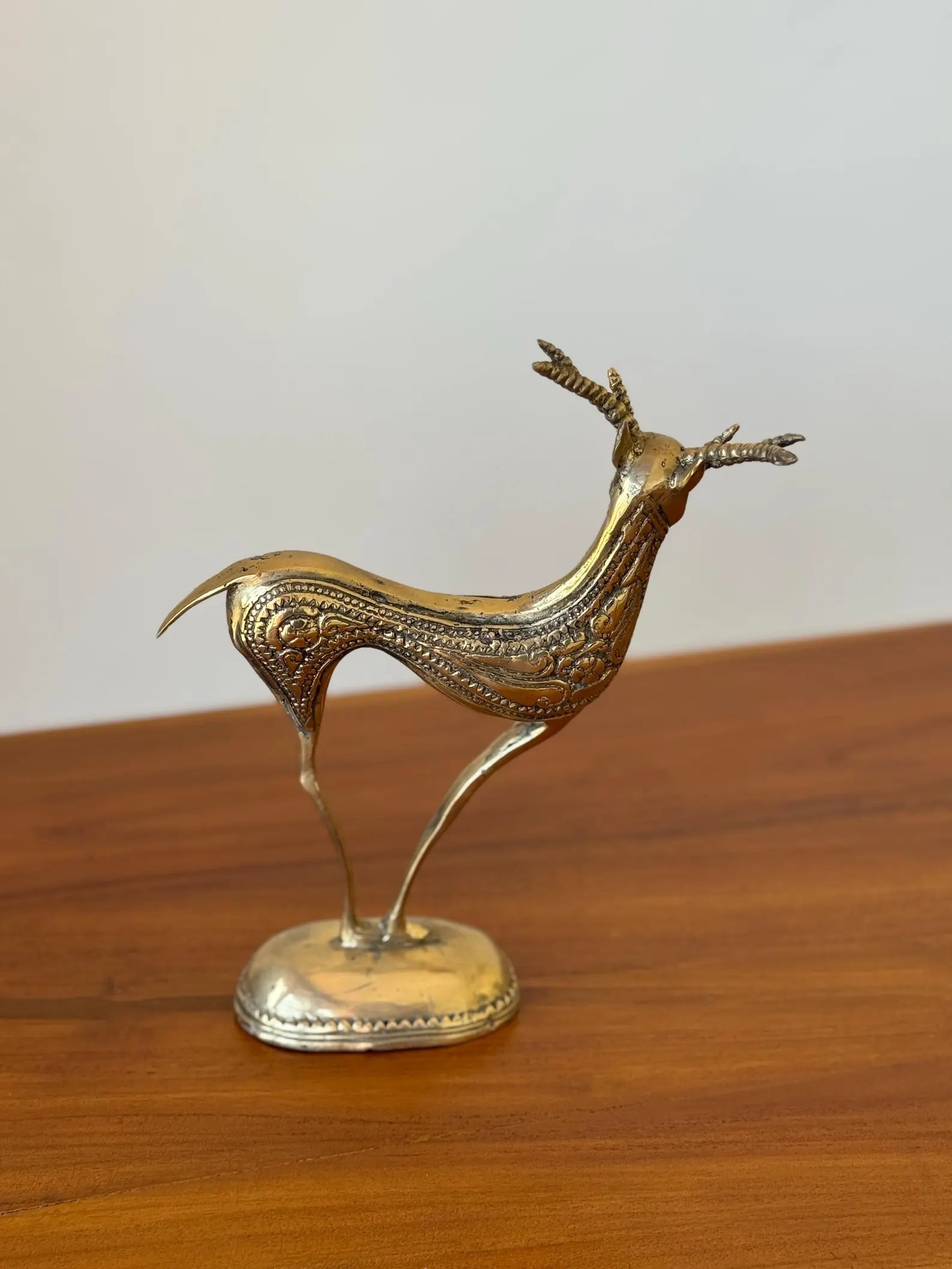 Set of 2 Brass Deer Figurines