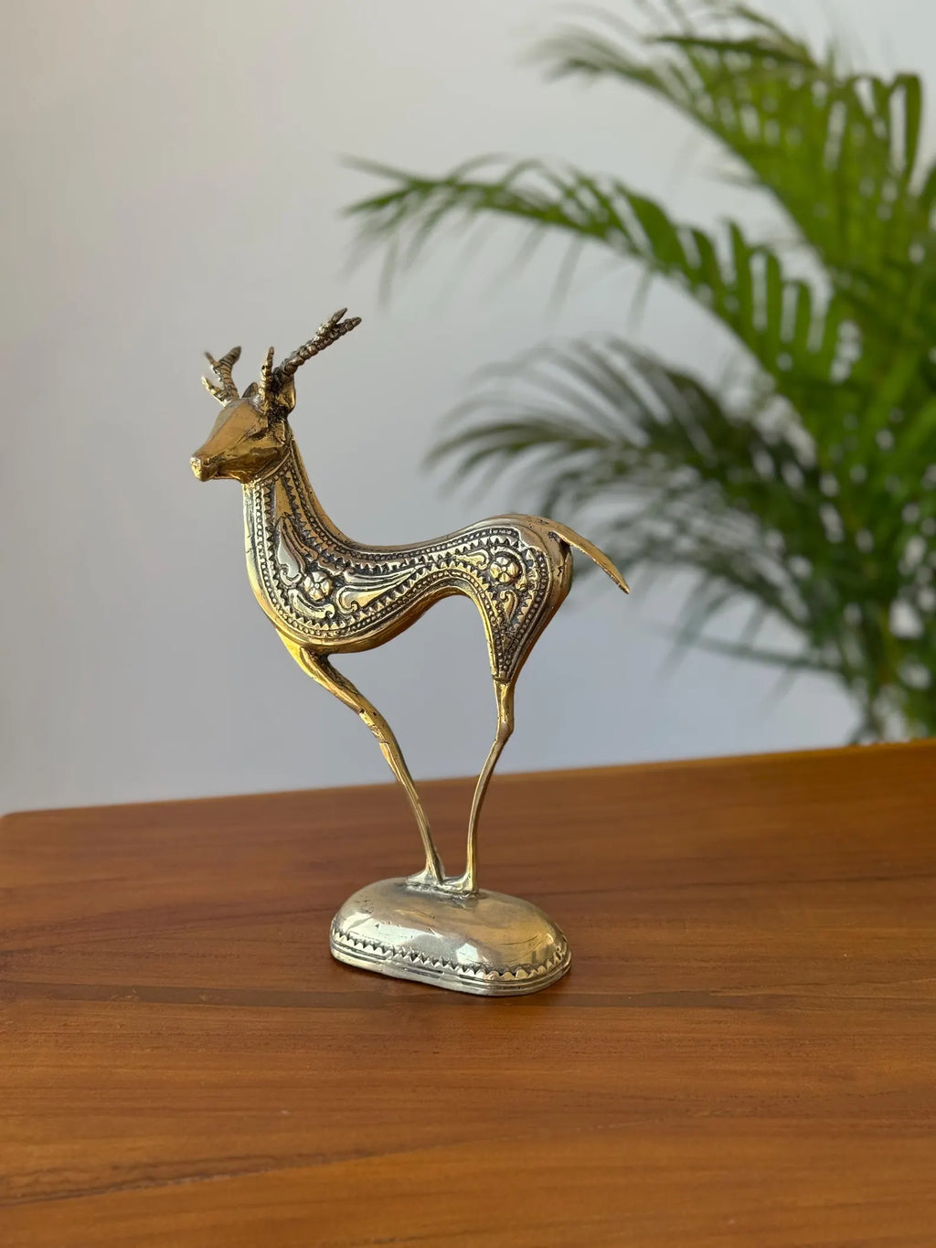 Set of 2 Brass Deer Figurines