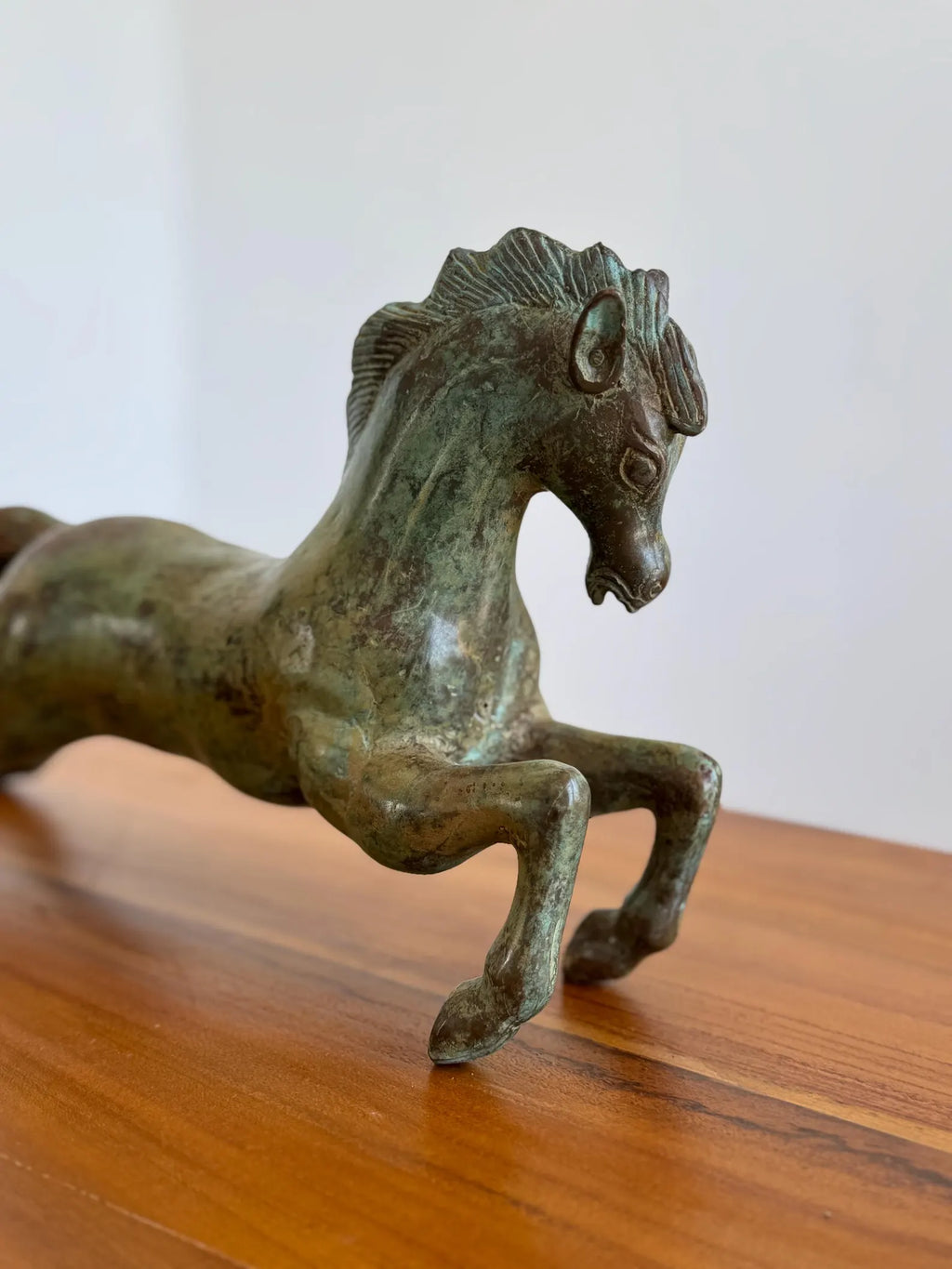 Vintage Jumping Horse Stallion Statue