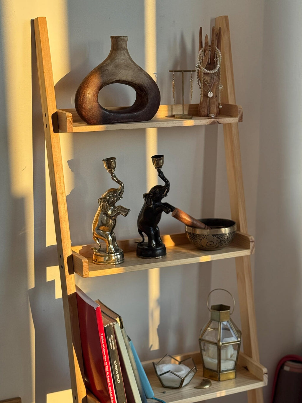 Brass Elephant Candleholder