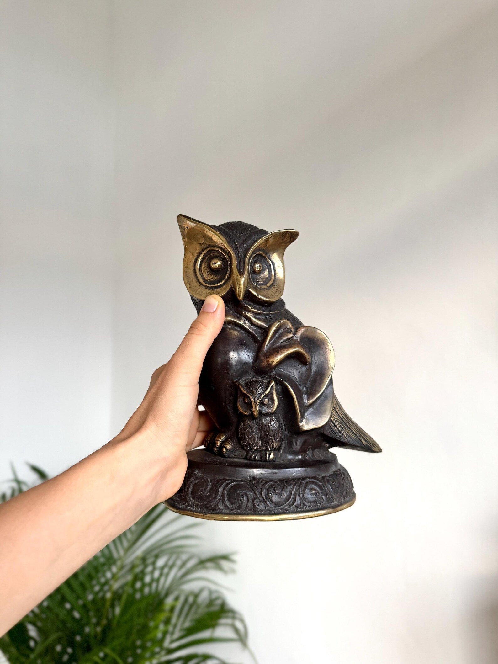 Vintage Brass Owl Figurine