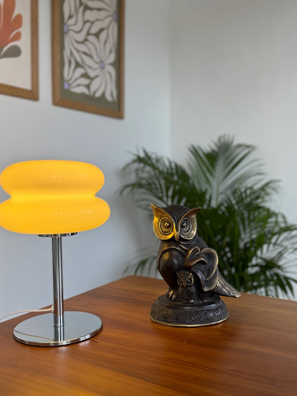 Vintage Brass Owl Figurine