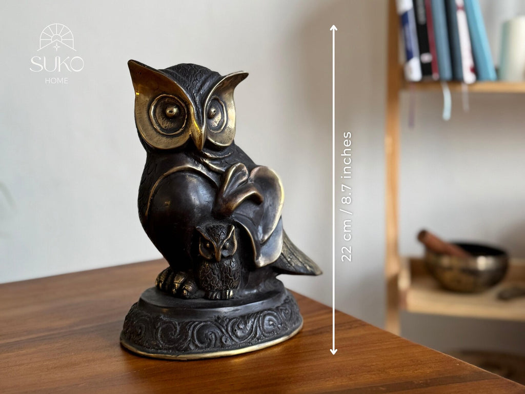 Vintage Brass Owl Figurine