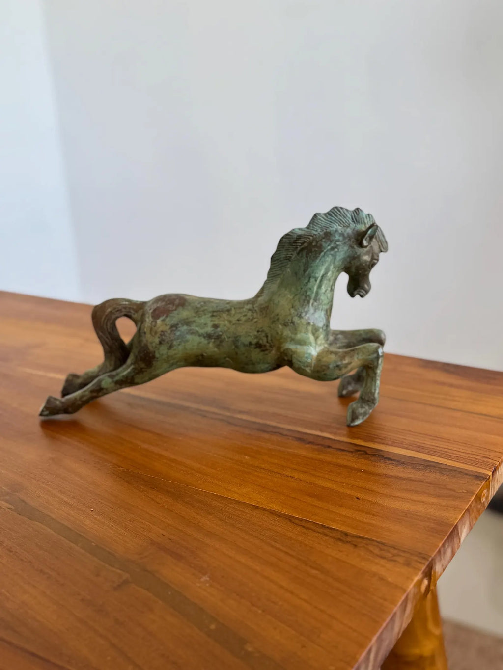 Vintage Jumping Horse Stallion Statue