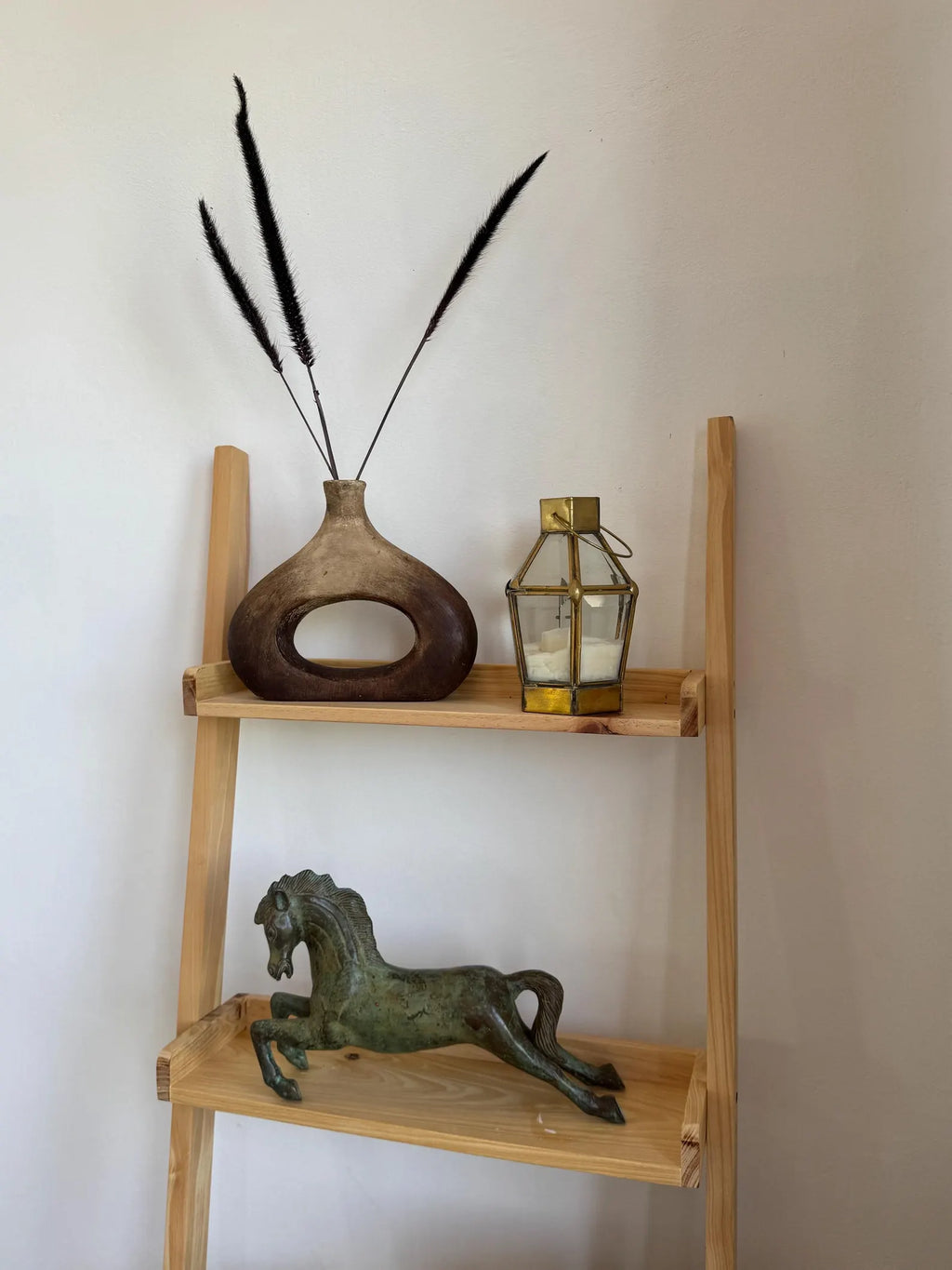 Vintage Jumping Horse Stallion Statue