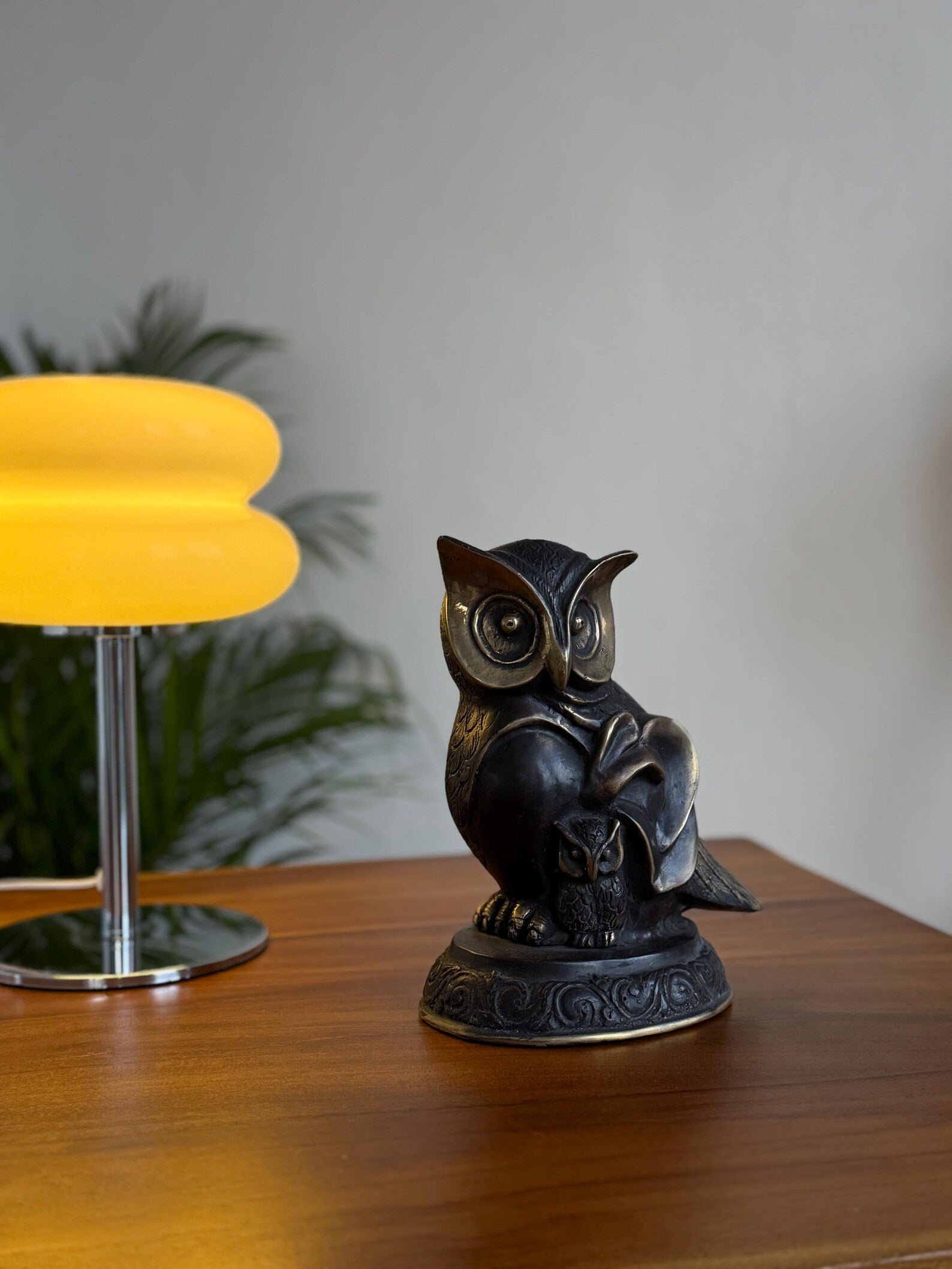 Vintage Brass Owl Figurine