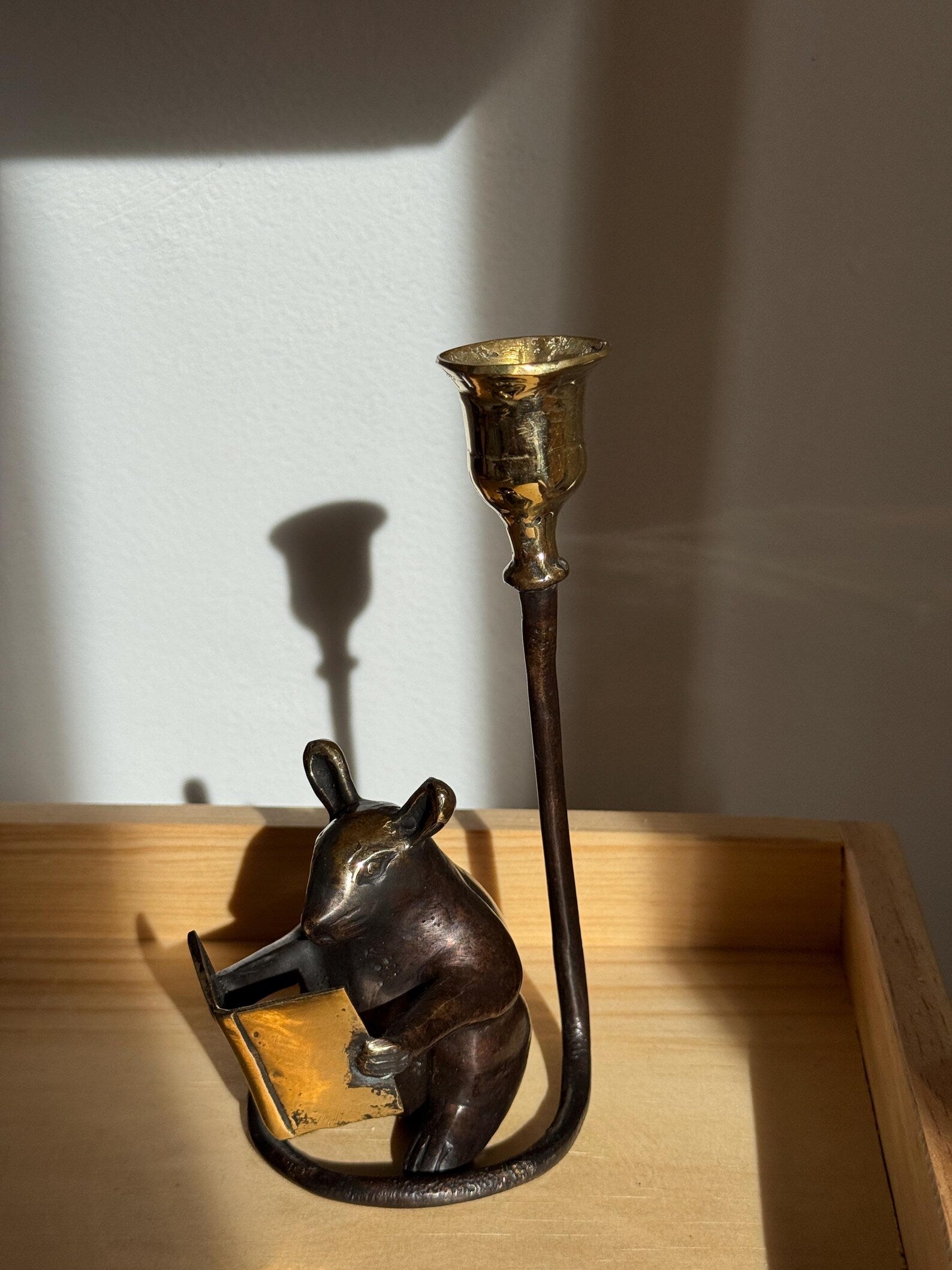 Mouse Candleholder, Vintage home gift