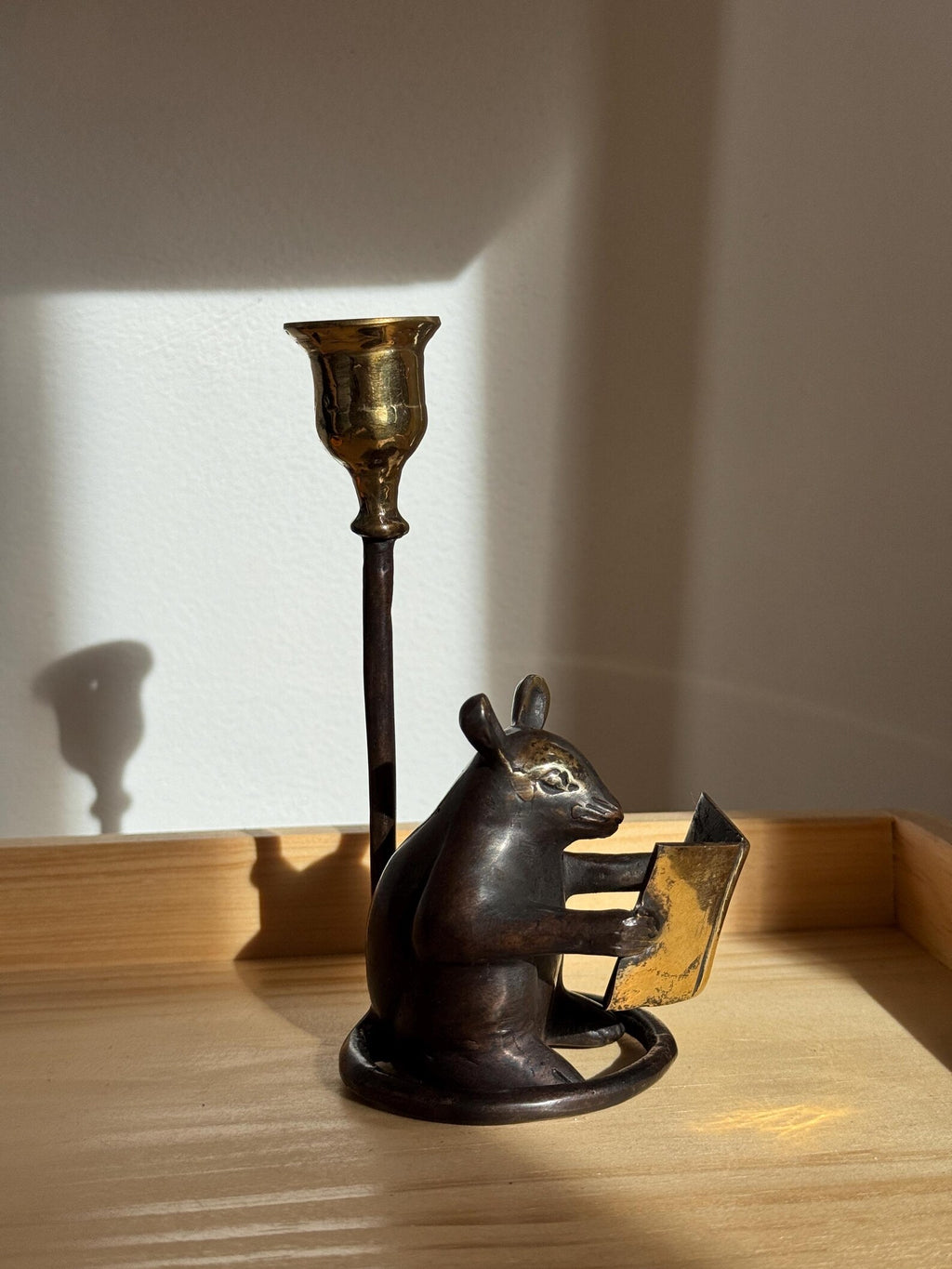 Mouse Candleholder, Vintage home gift