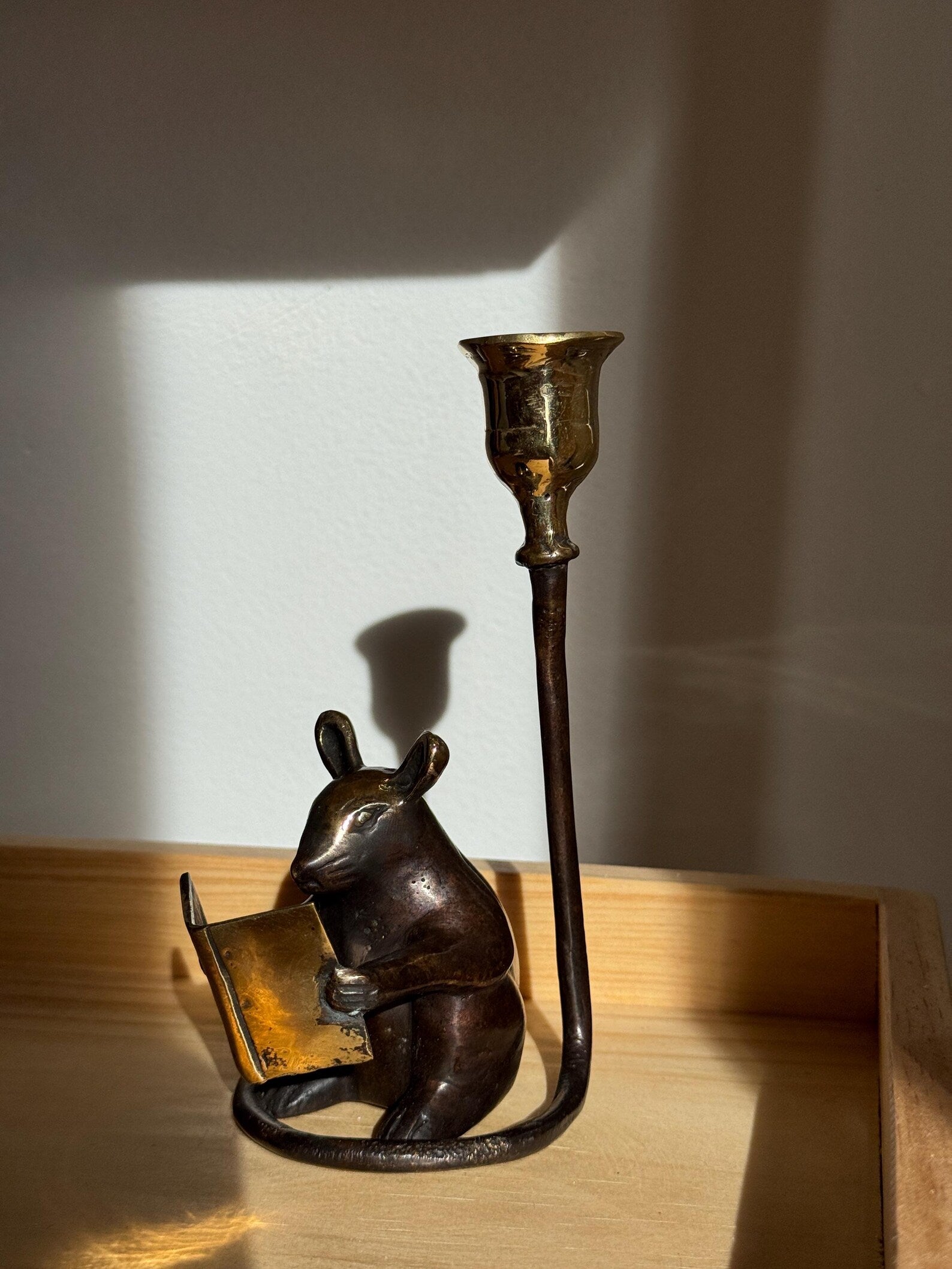 Mouse Candleholder, Vintage home gift