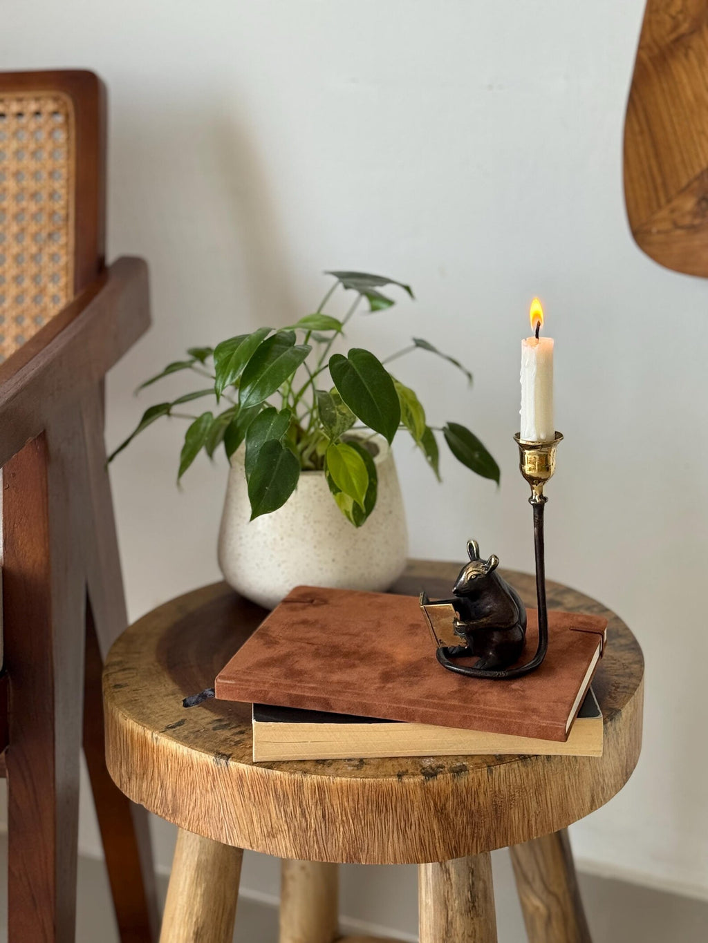 Mouse Candleholder, Vintage home gift