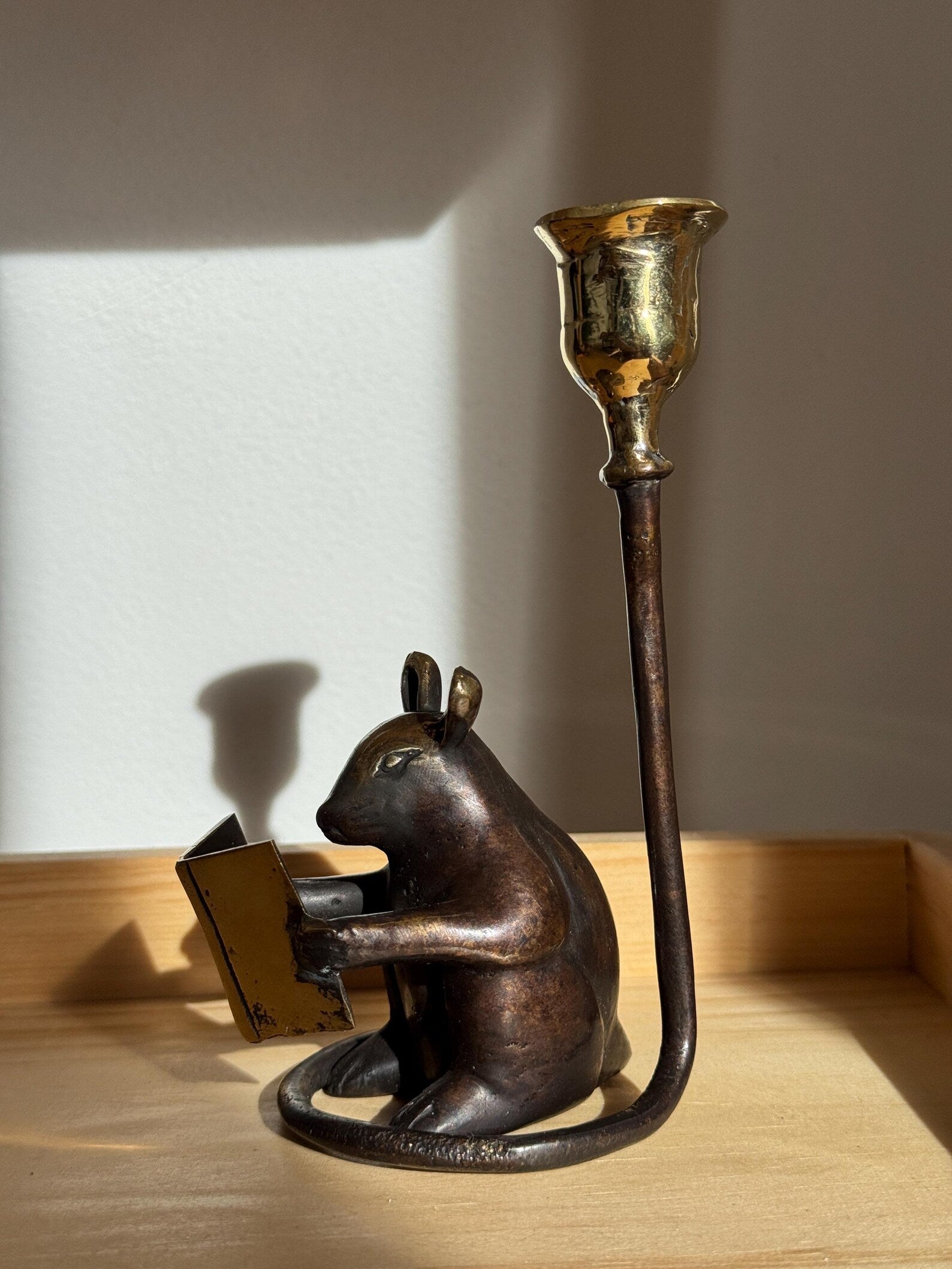 Mouse Candleholder, Vintage home gift