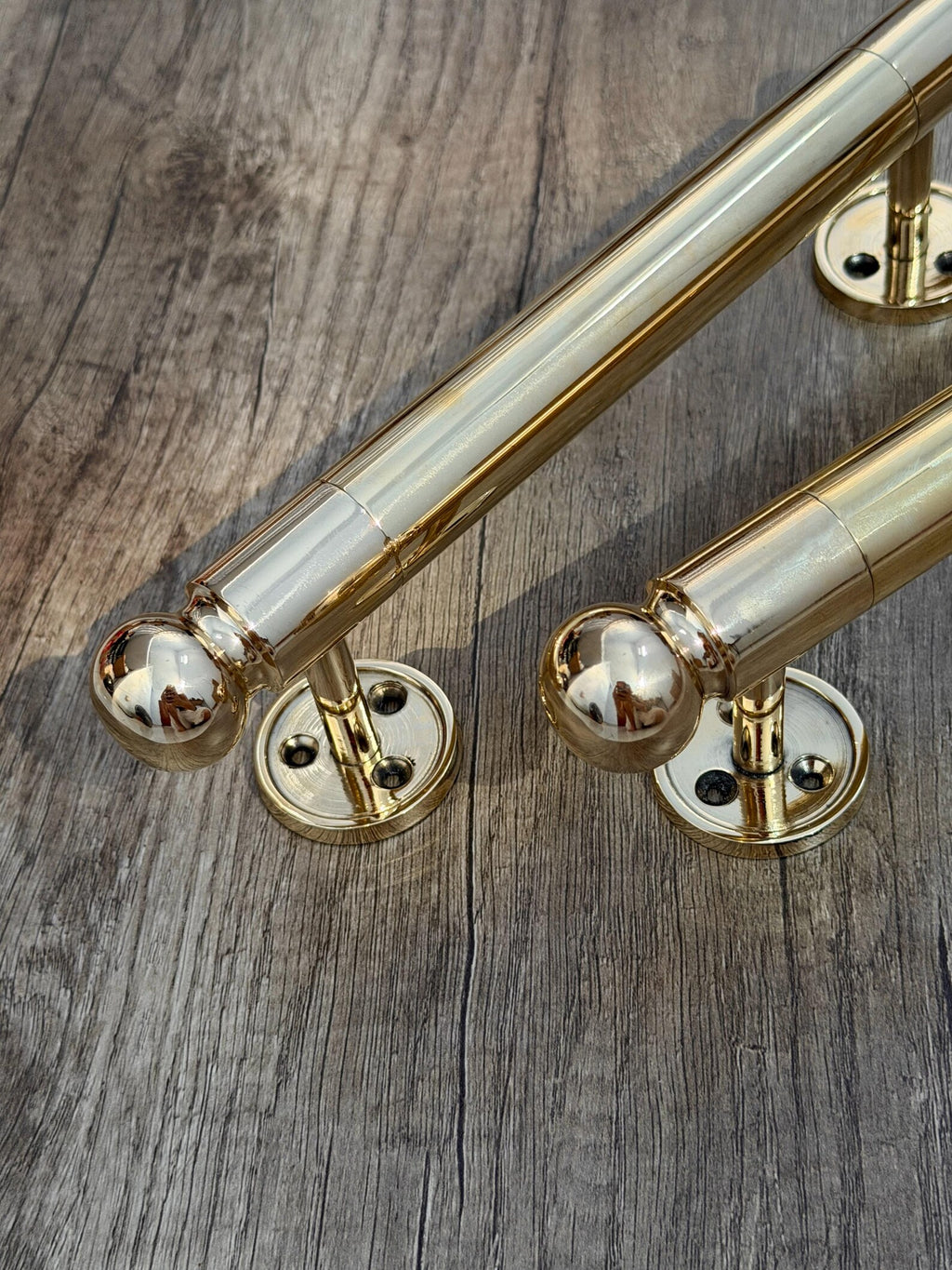 Solid brass handle for patio, barn and garden doors